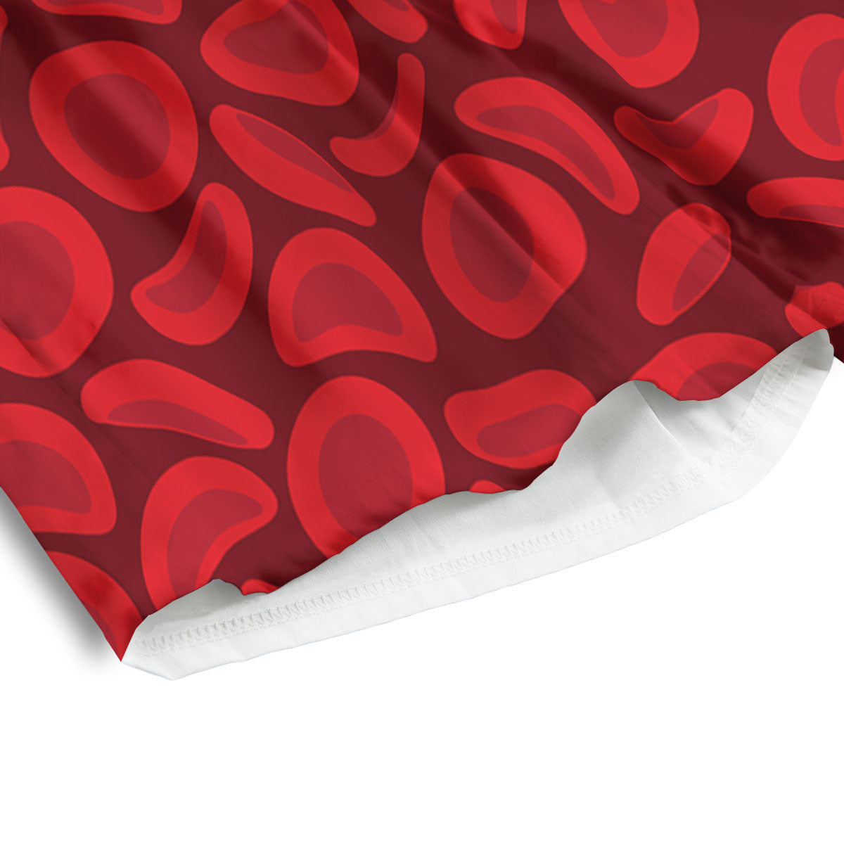 Blood Cells Red Print Pattern Men's Athletic Shorts