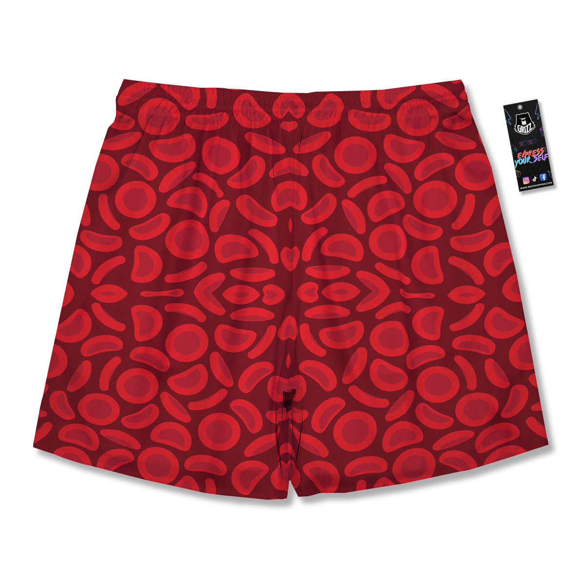 Blood Cells Red Print Pattern Men's Running Shorts-grizzshop