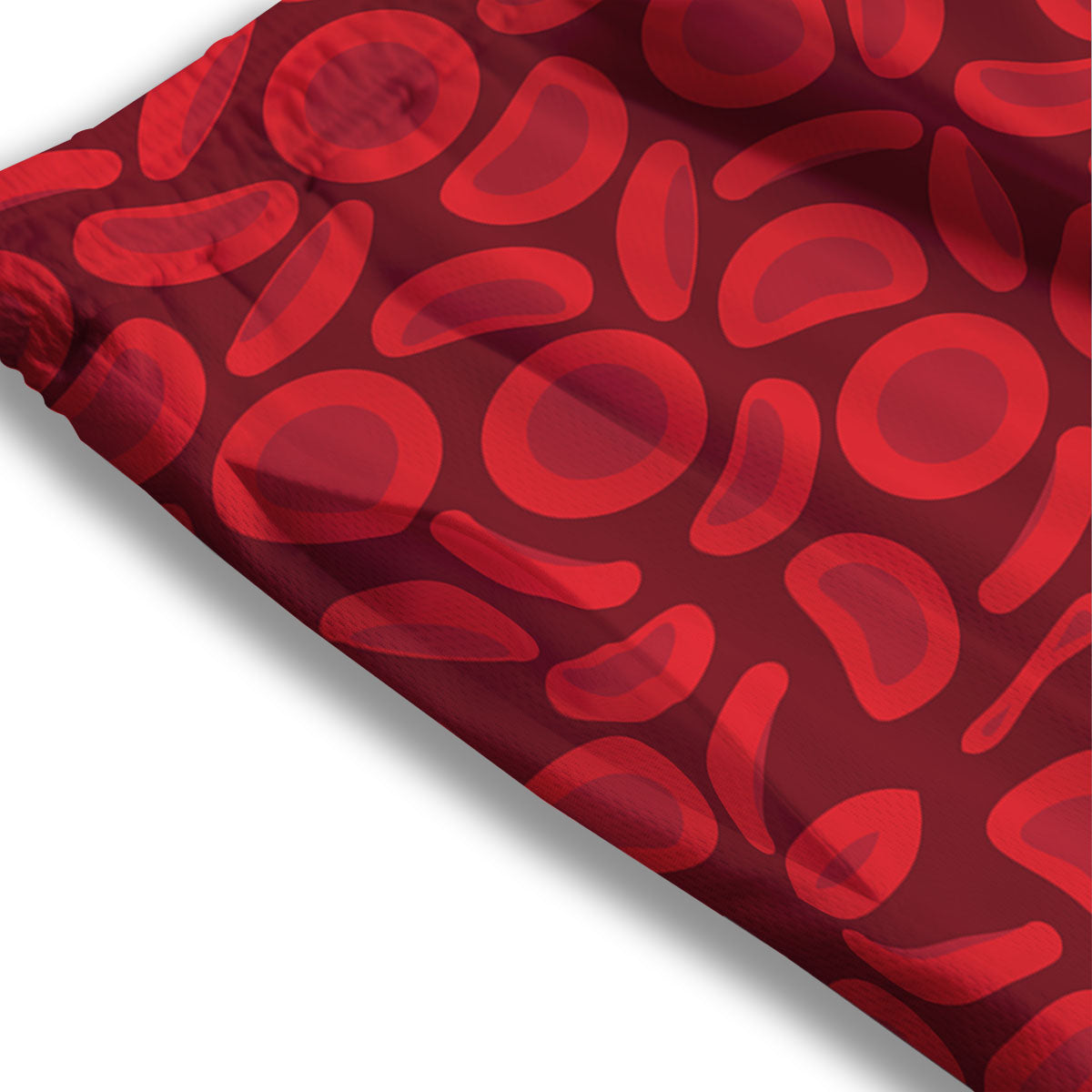 Blood Cells Red Print Pattern Mesh Shorts