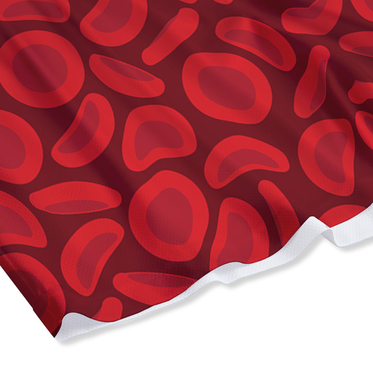 Blood Cells Red Print Pattern Mesh Shorts