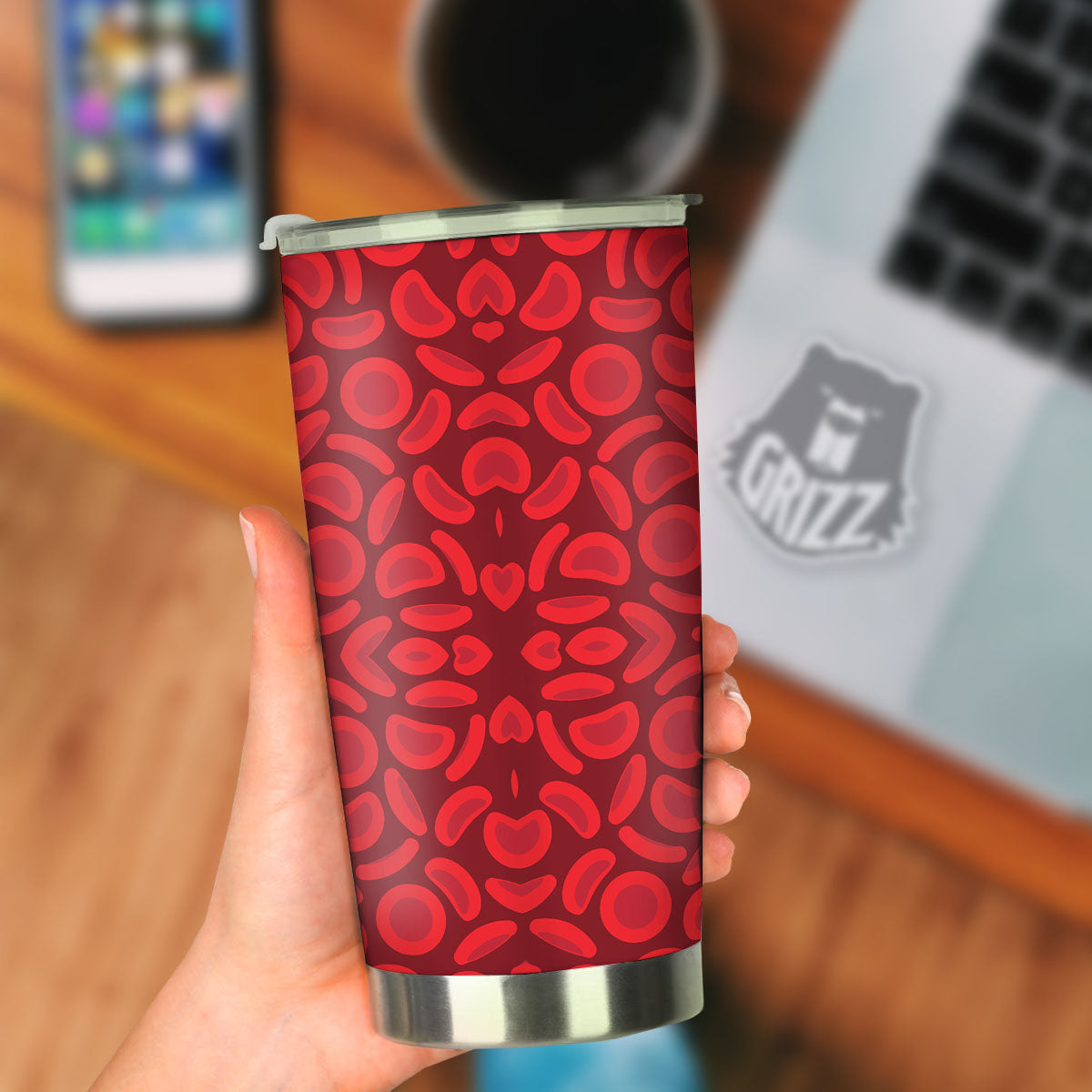 Blood Cells Red Print Pattern Tumbler-grizzshop