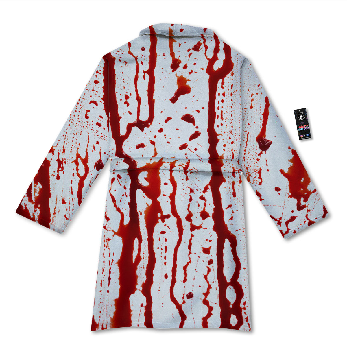 Blood Drip Print Bathrobe-grizzshop