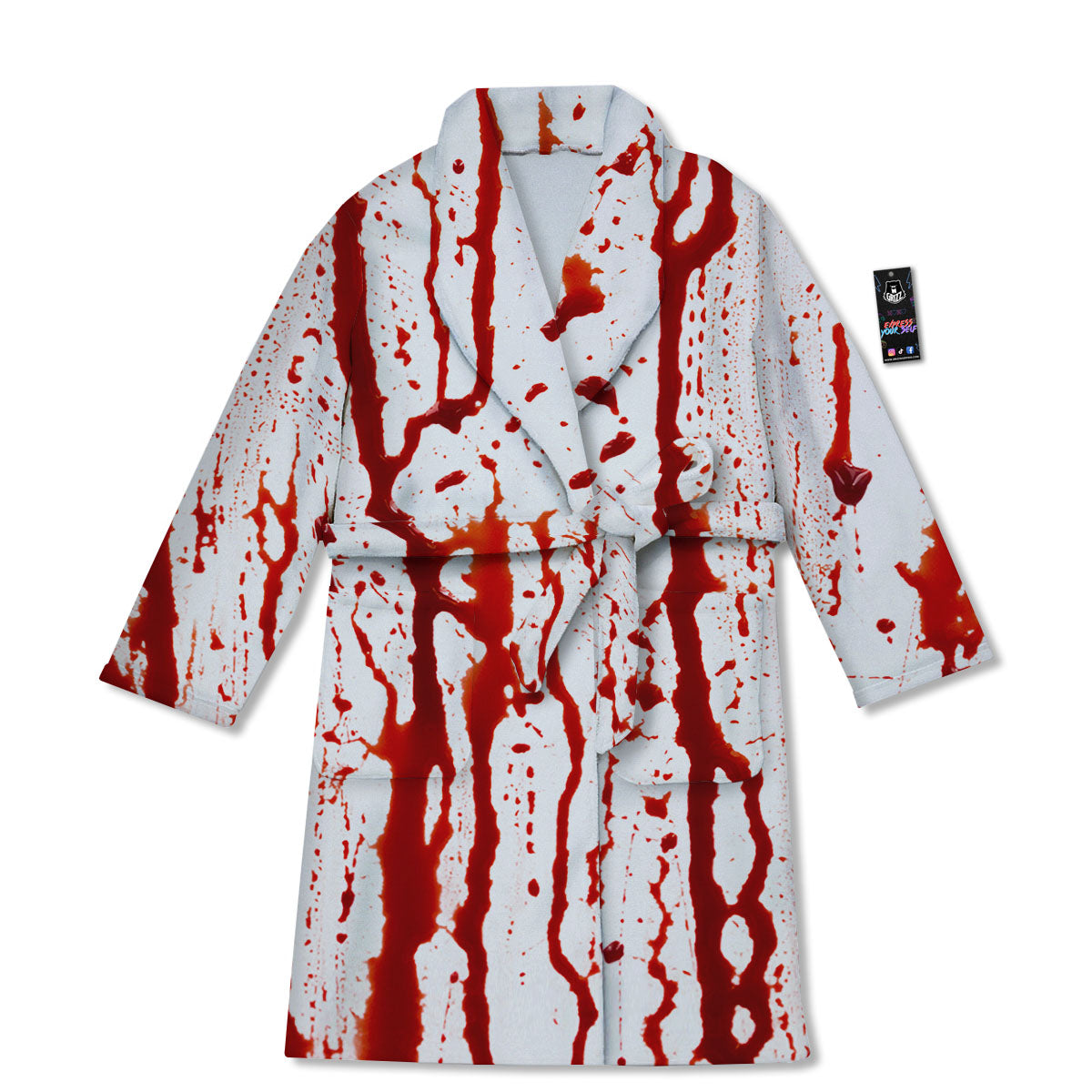 Blood Drip Print Bathrobe-grizzshop