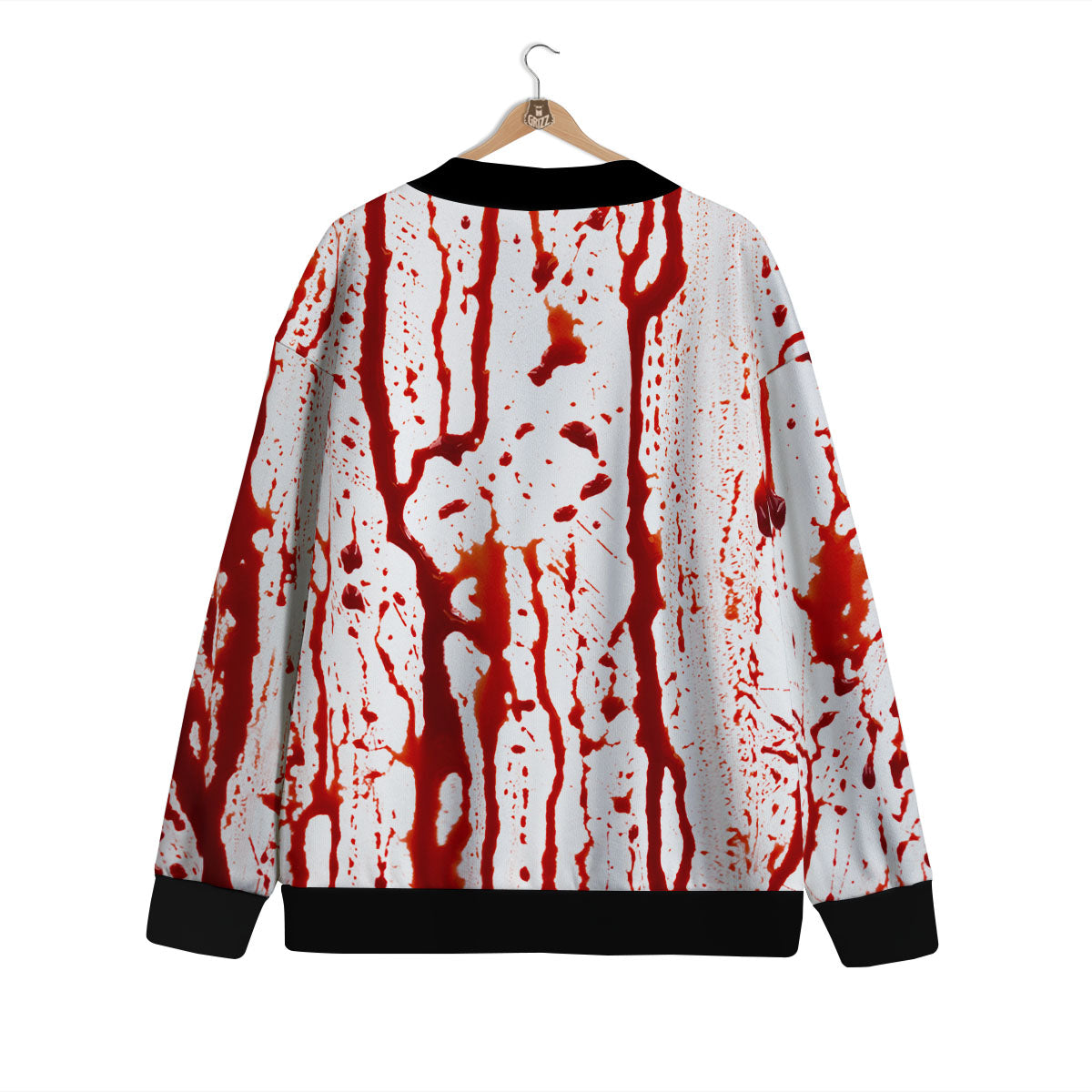 Blood Drip Print Cardigan-grizzshop
