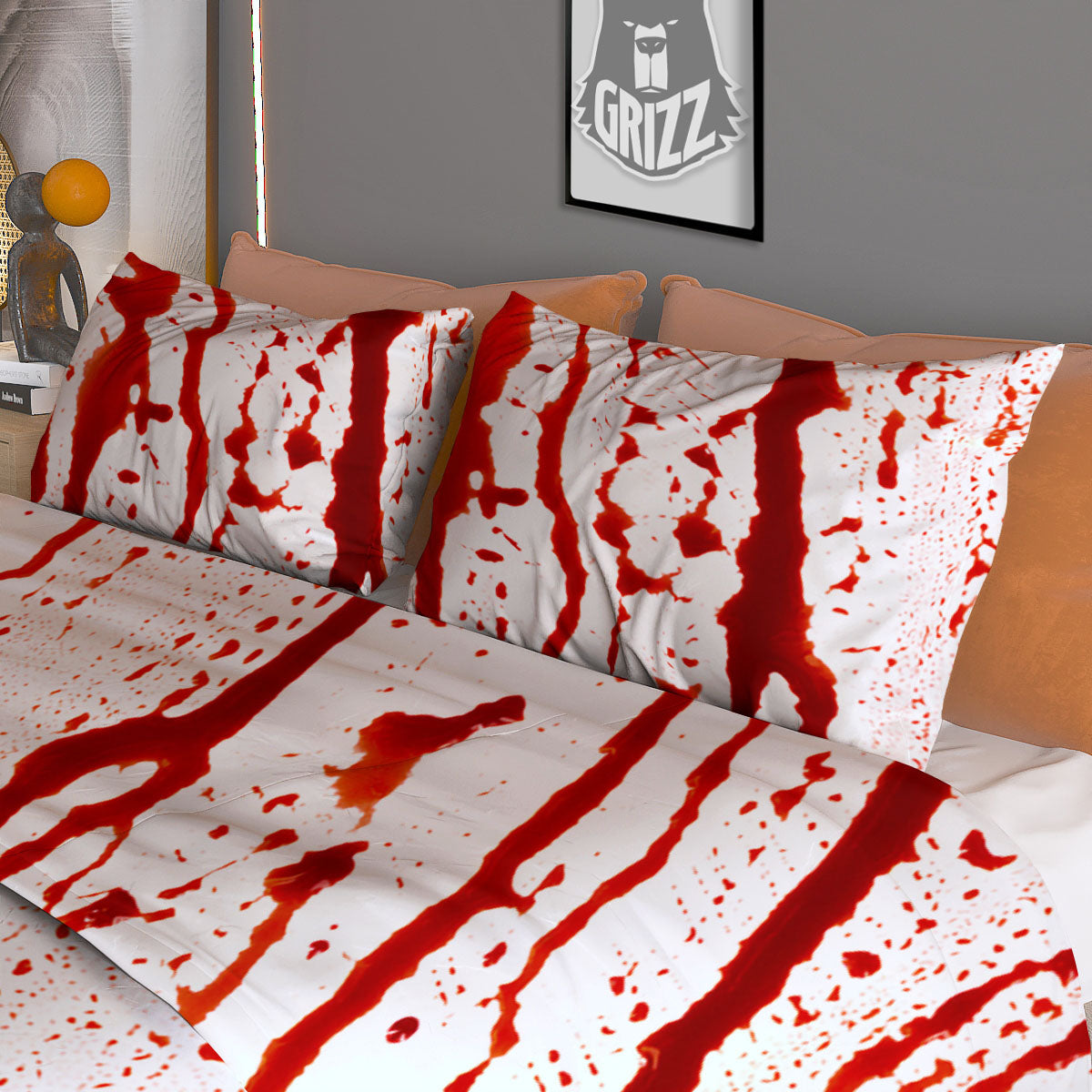Blood Drip Print Duvet Cover Bedding Set