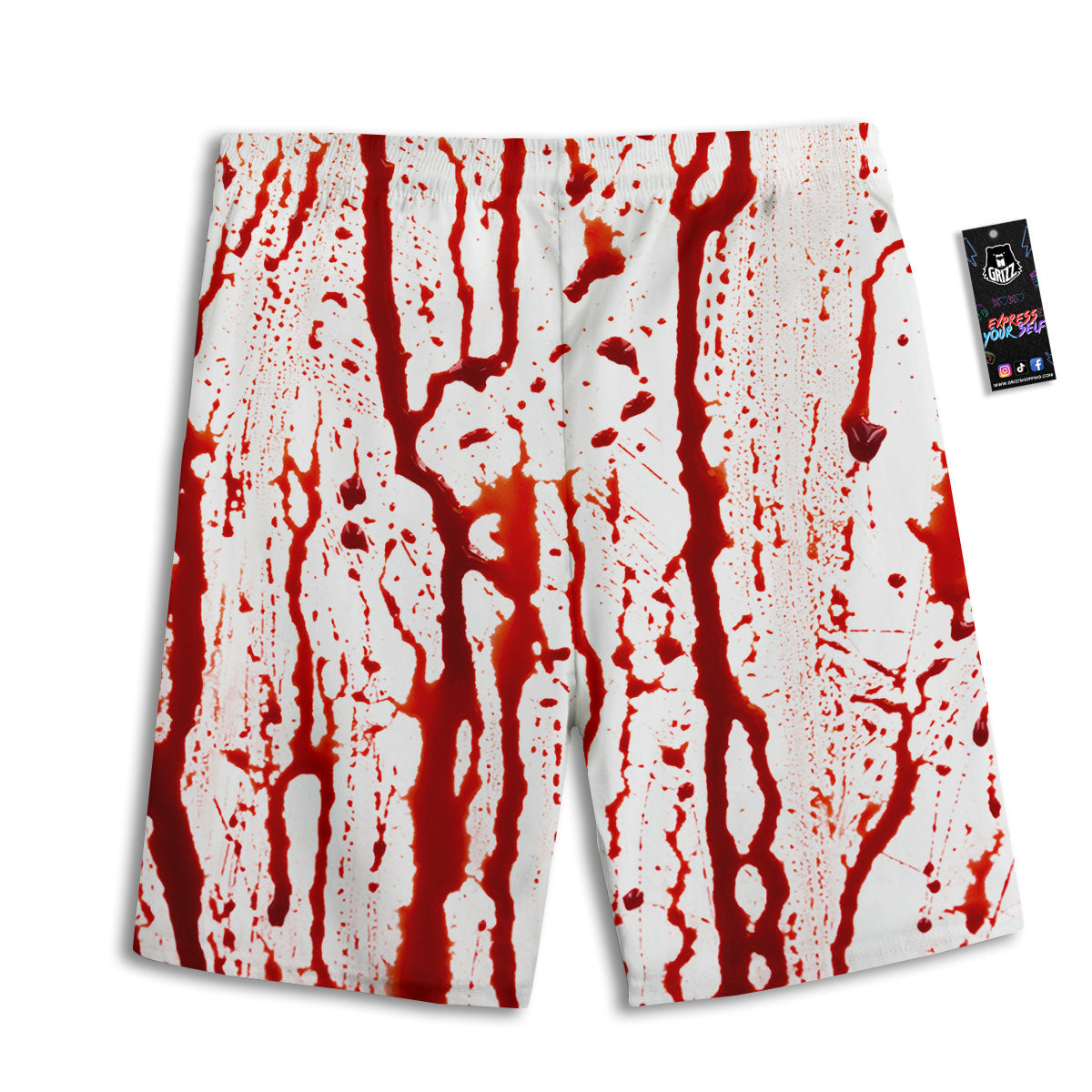 Blue Hot Air Balloon Print Pattern Men's Athletic Shorts