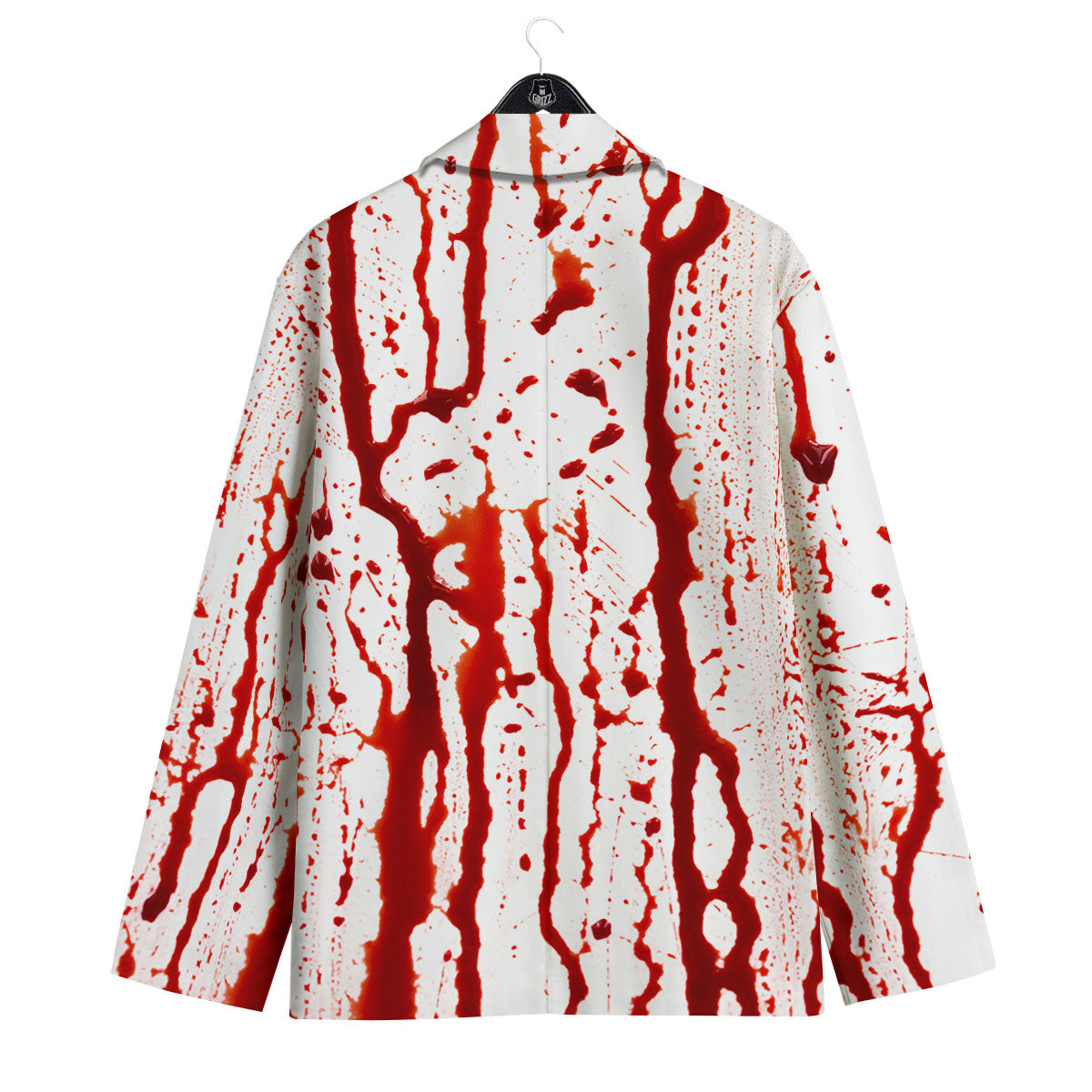 Blood Drip Print Men's Sport Coat-grizzshop