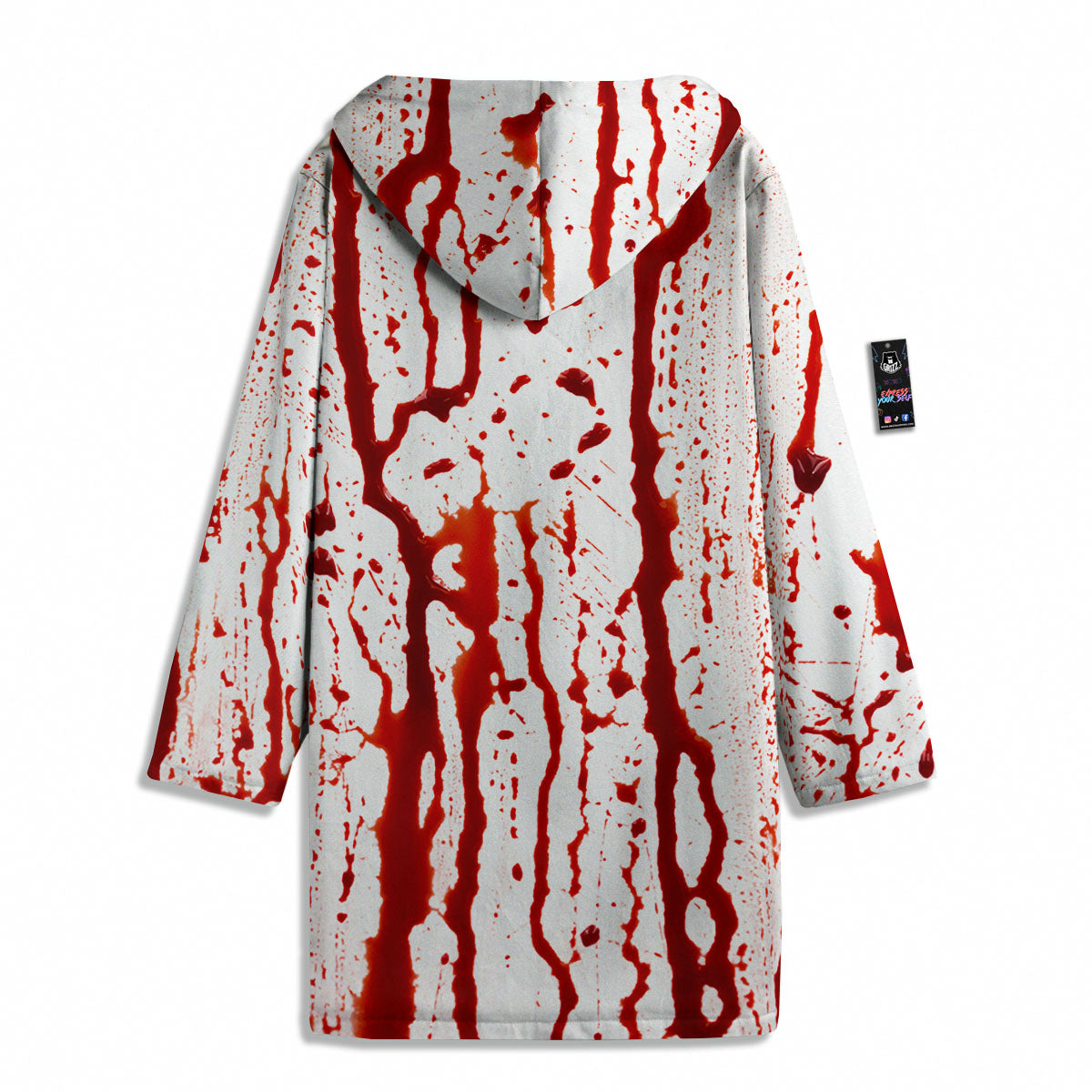 Blood Drip Print Men's Windbreaker Jacket-grizzshop