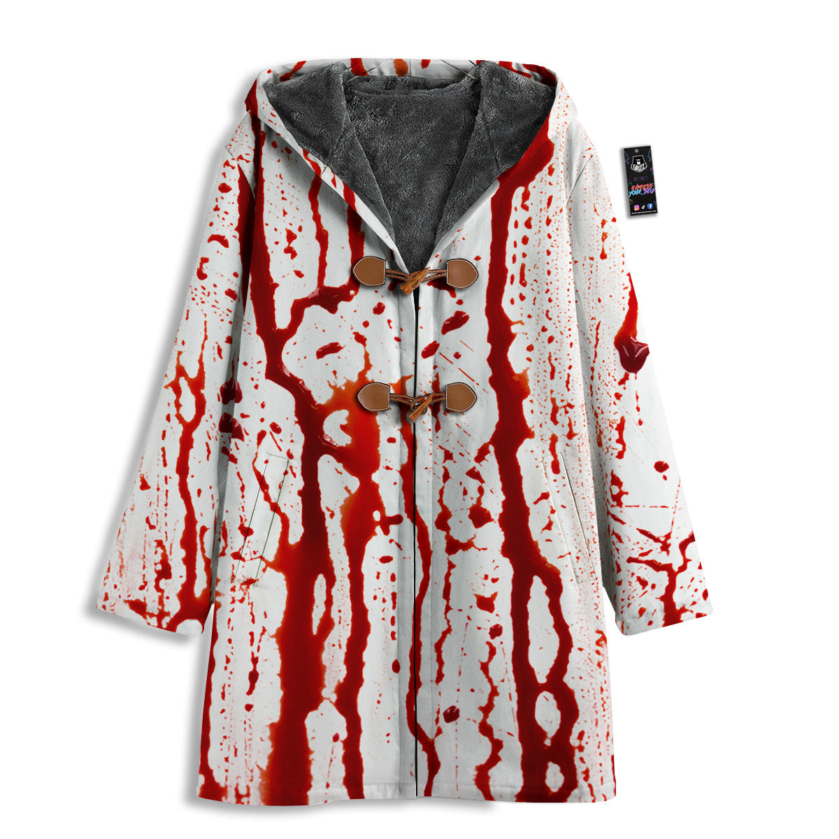 Blood Drip Print Men's Windbreaker Jacket-grizzshop