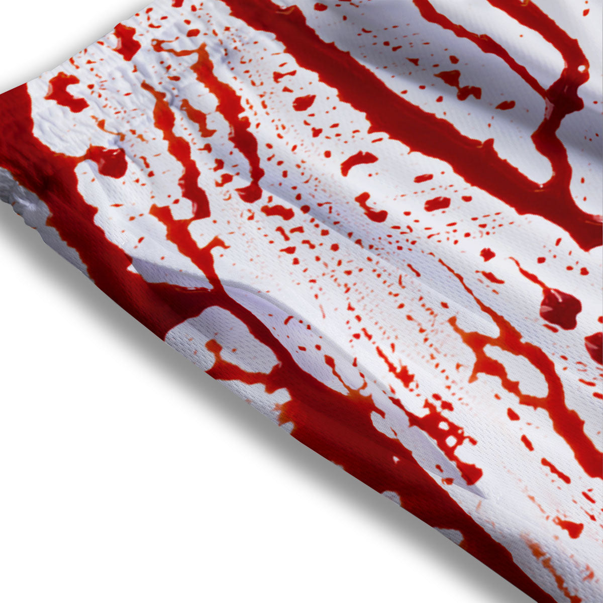 Blood Drip Print Mesh Shorts