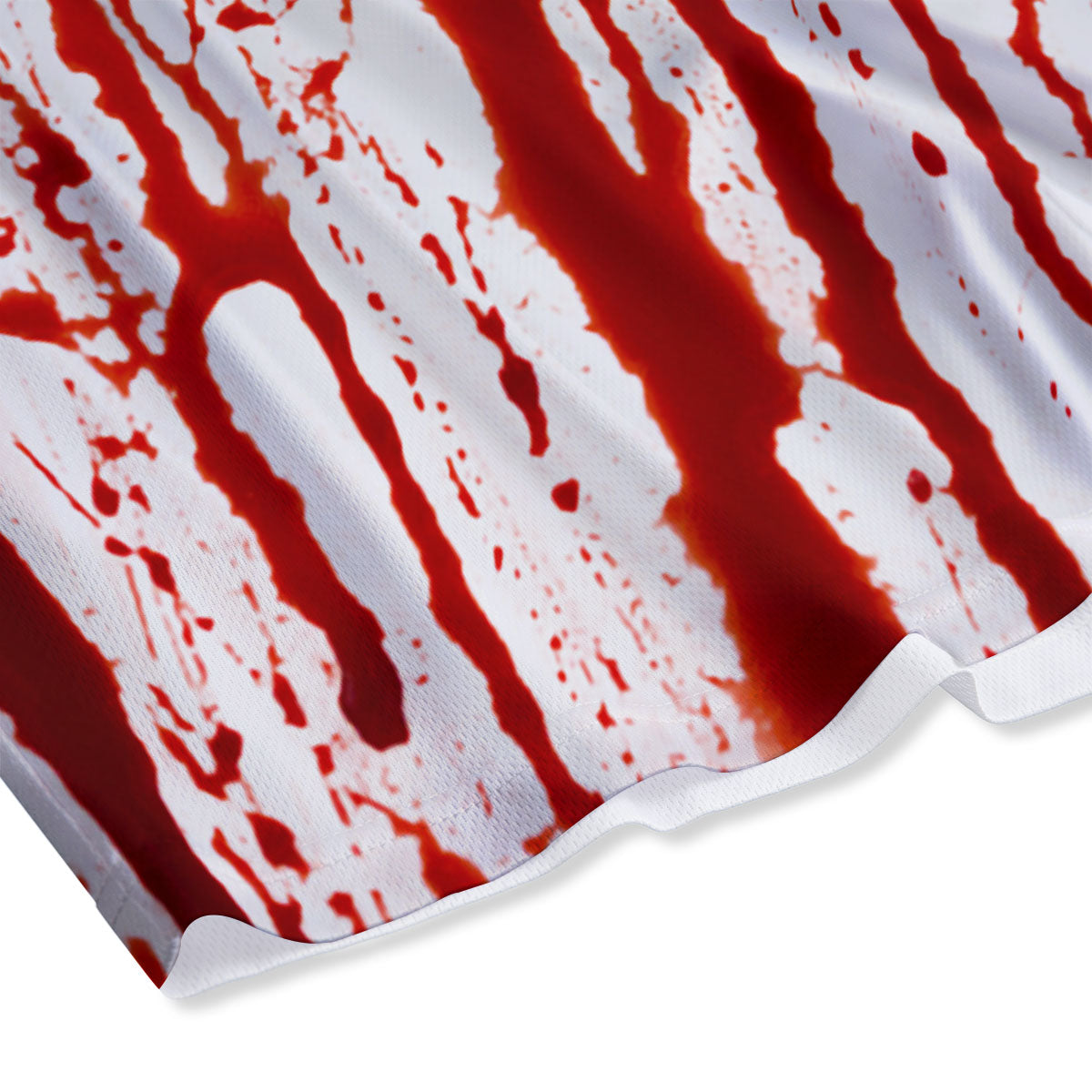 Blood Drip Print Mesh Shorts