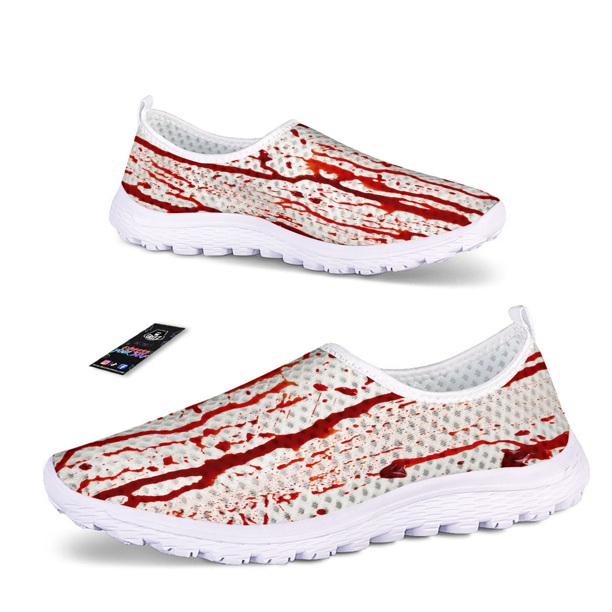 Blood Drip Print Nurse Shoes-grizzshop
