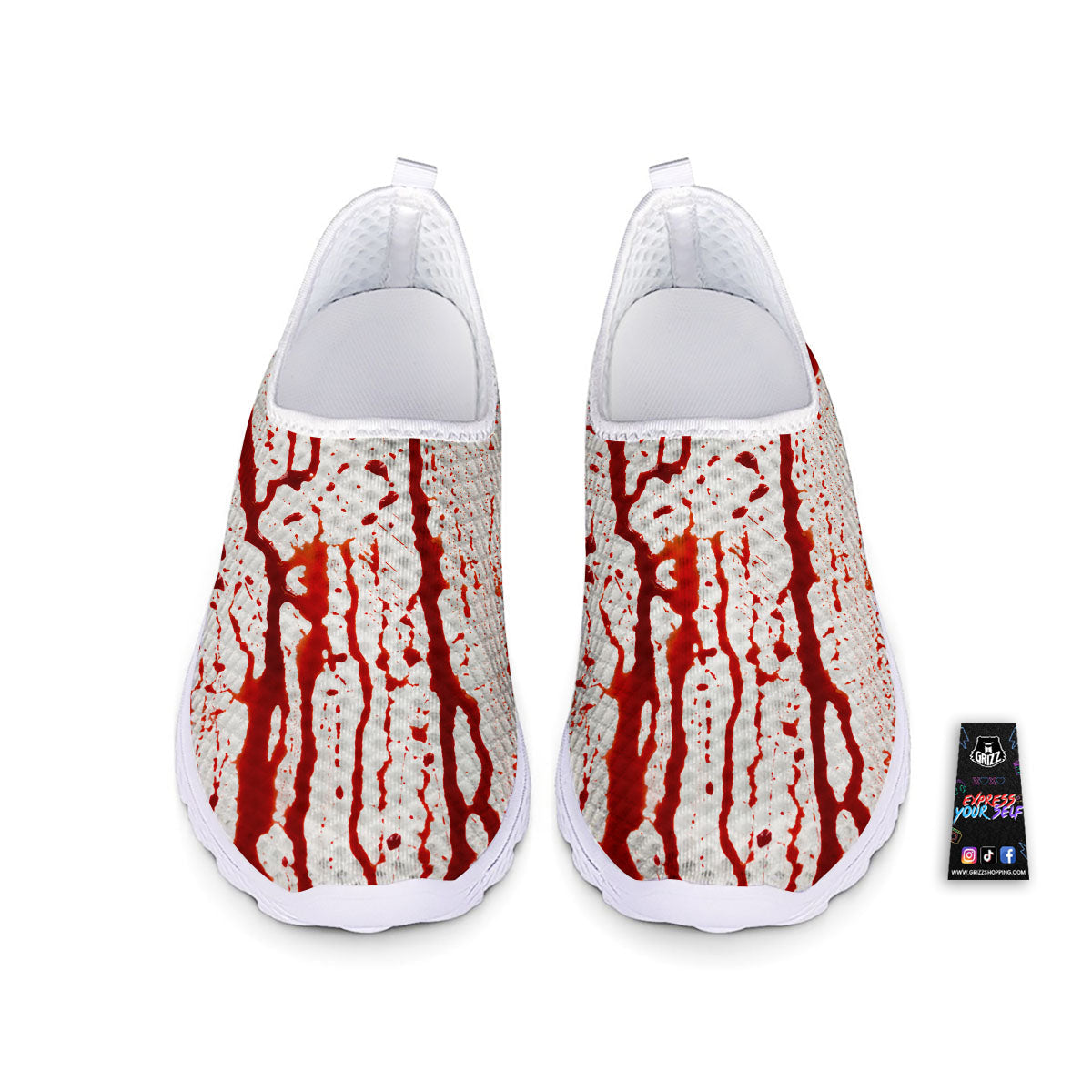 Blood Drip Print Nurse Shoes-grizzshop