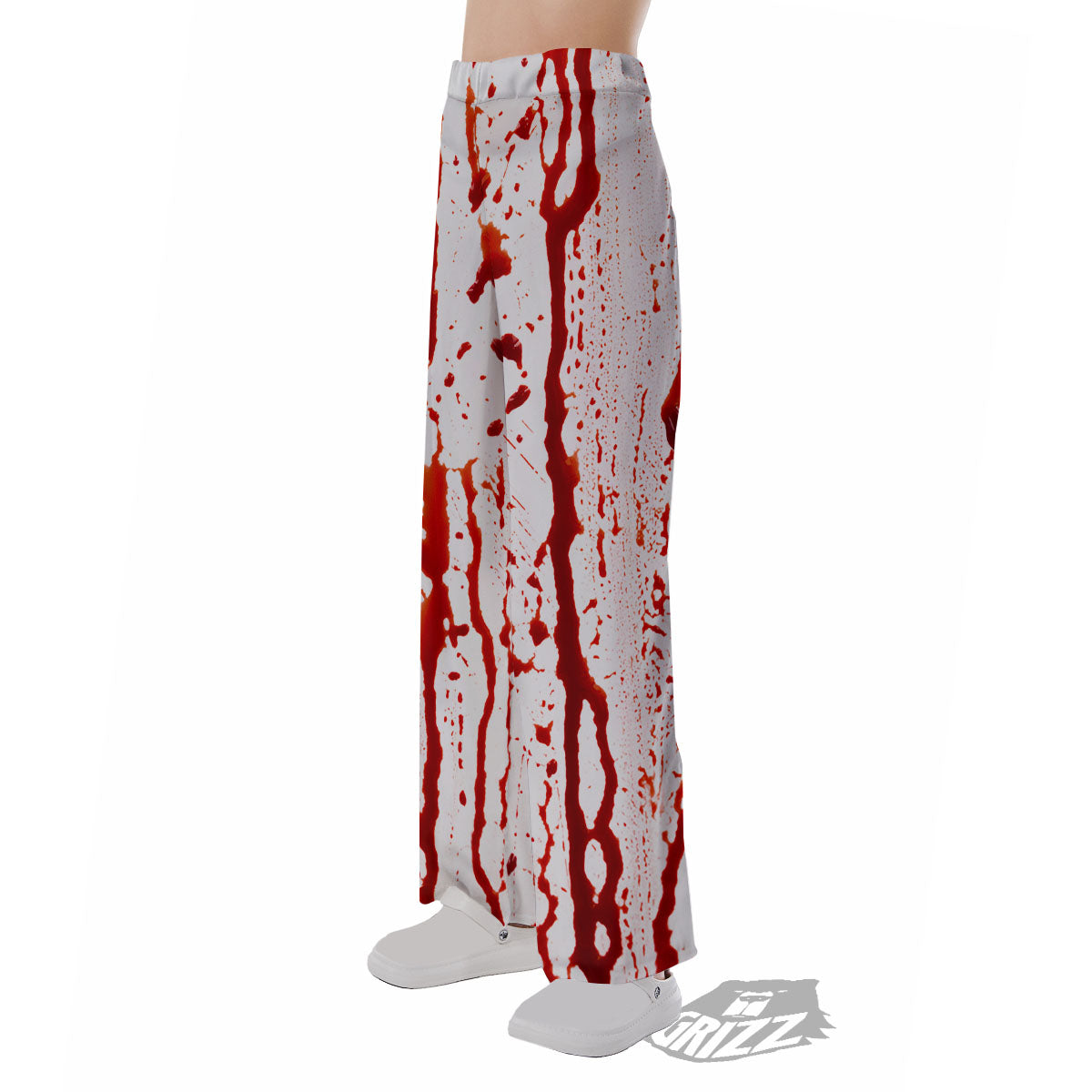 Blood Drip Print Pajama Pants-grizzshop