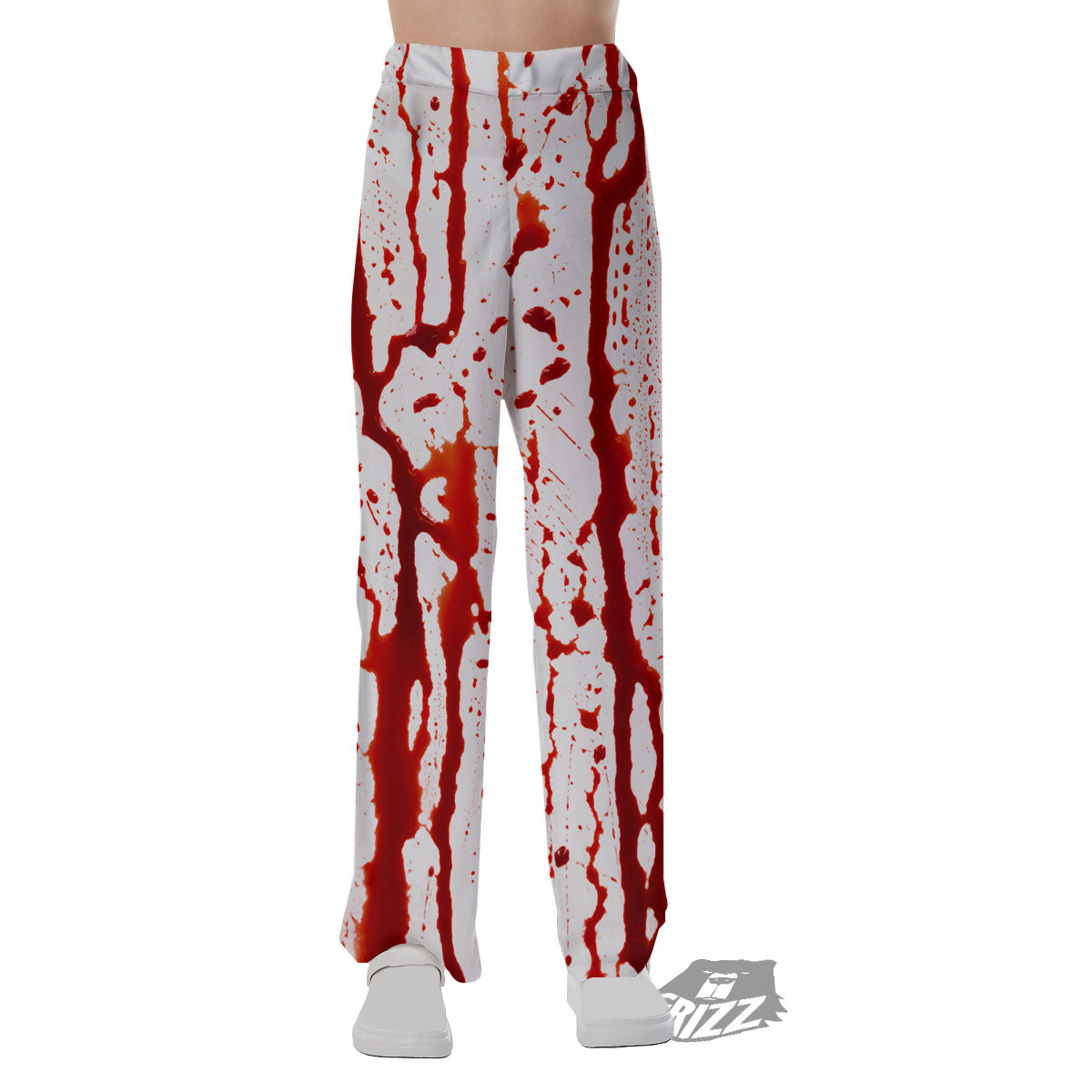 Blood Drip Print Pajama Pants-grizzshop