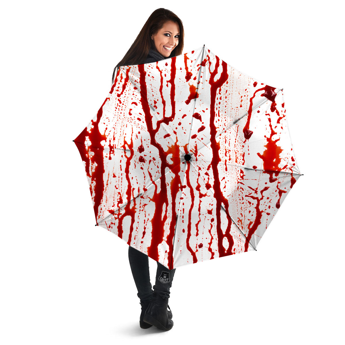 Blood Drip Print Umbrella-grizzshop