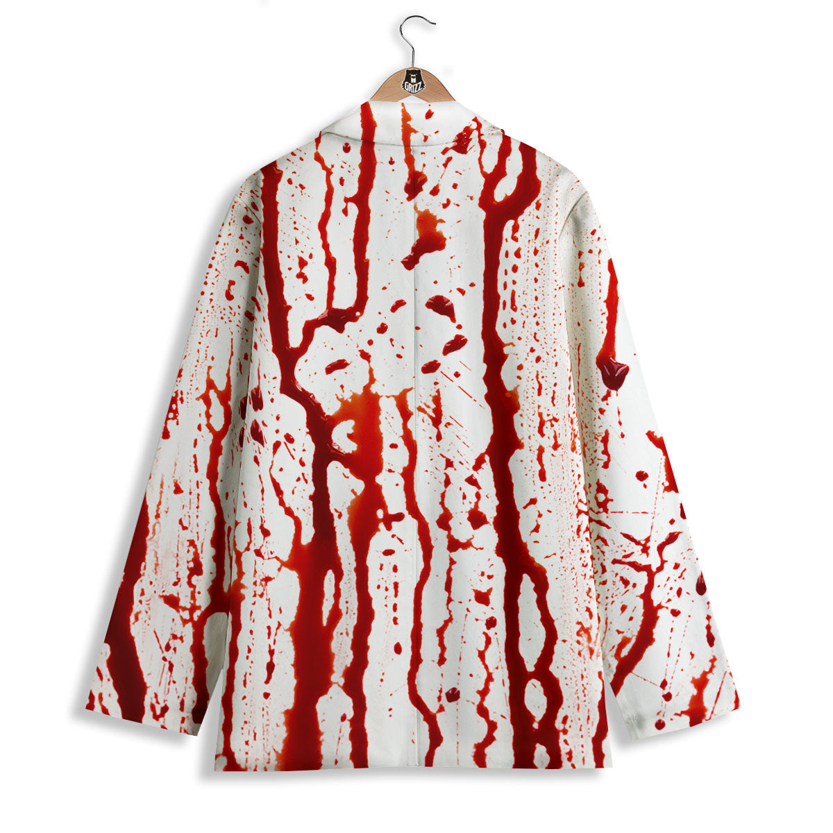 Blood Drip Print Women's Blazer-grizzshop