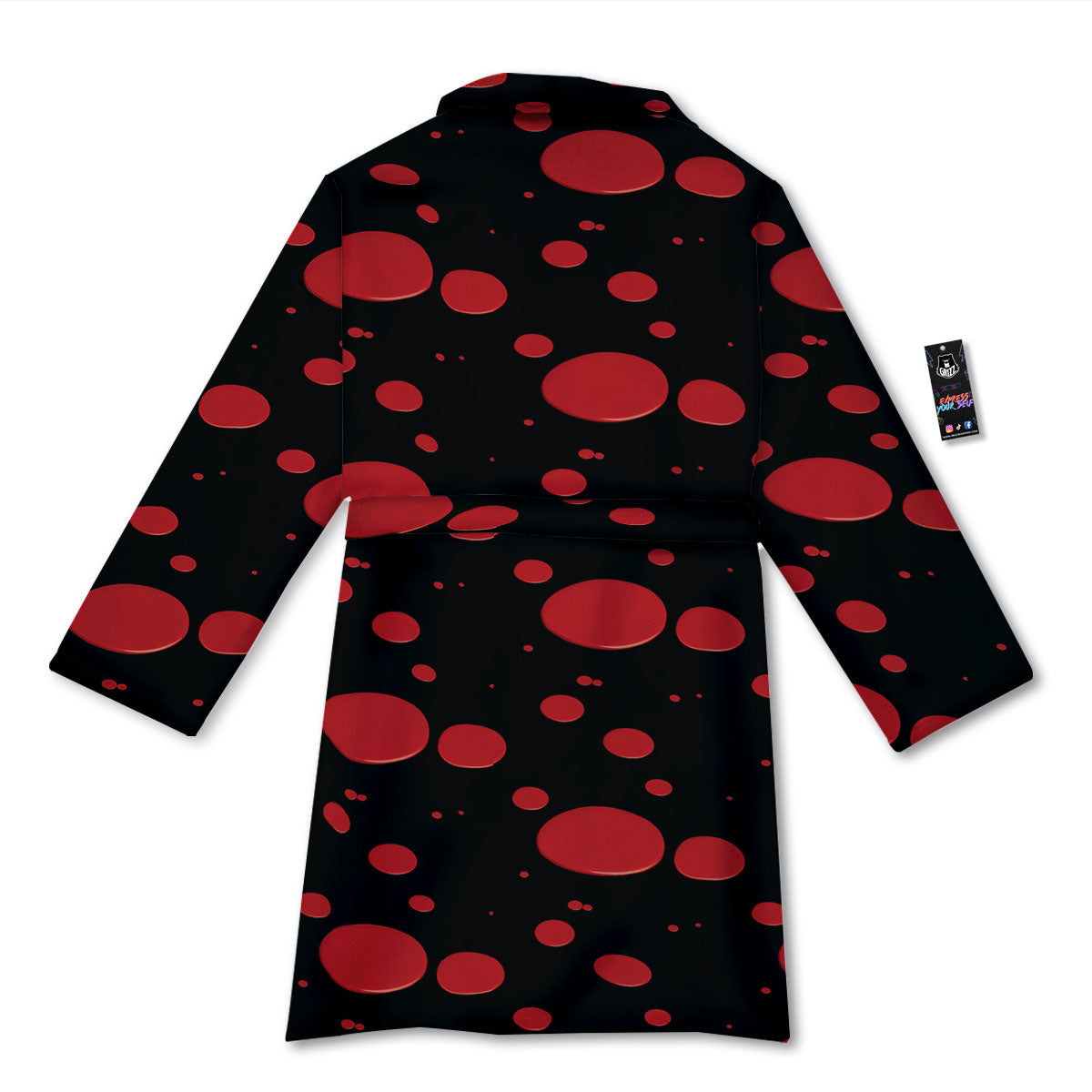 Blood Drop Red Print Pattern Bathrobe-grizzshop