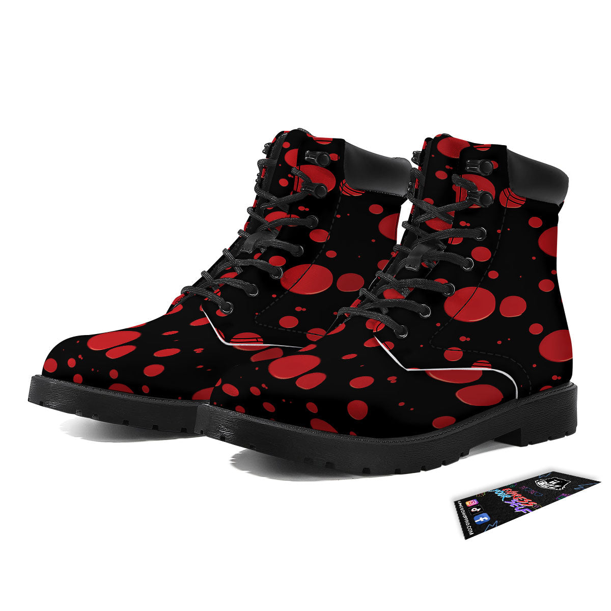 Blood Drop Red Print Pattern Boots-grizzshop