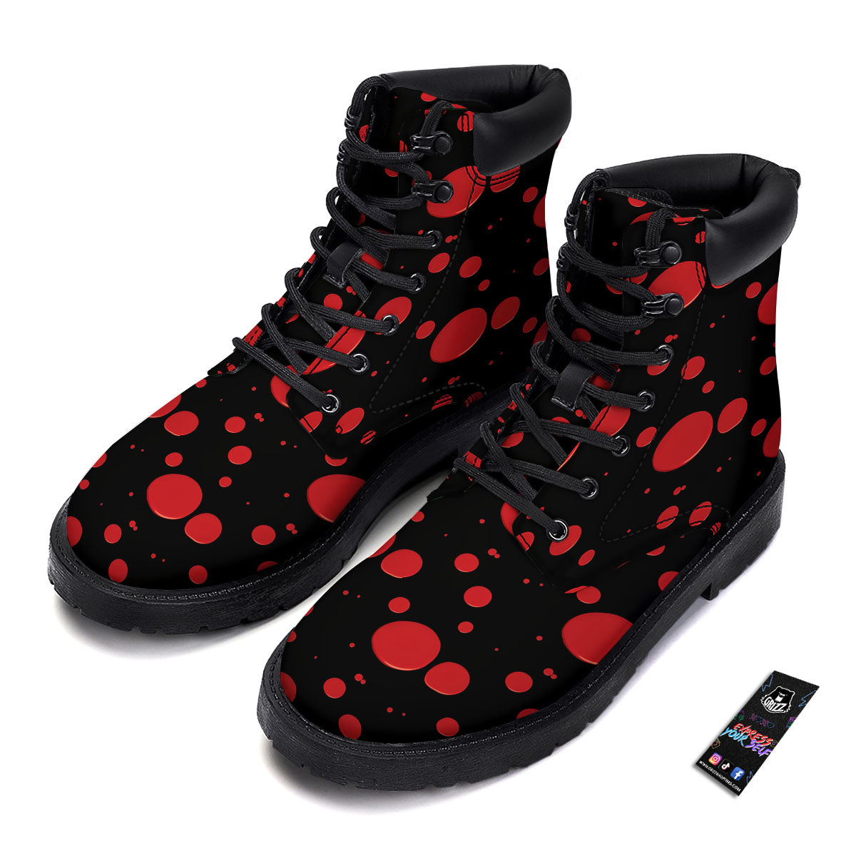 Blood Drop Red Print Pattern Boots-grizzshop