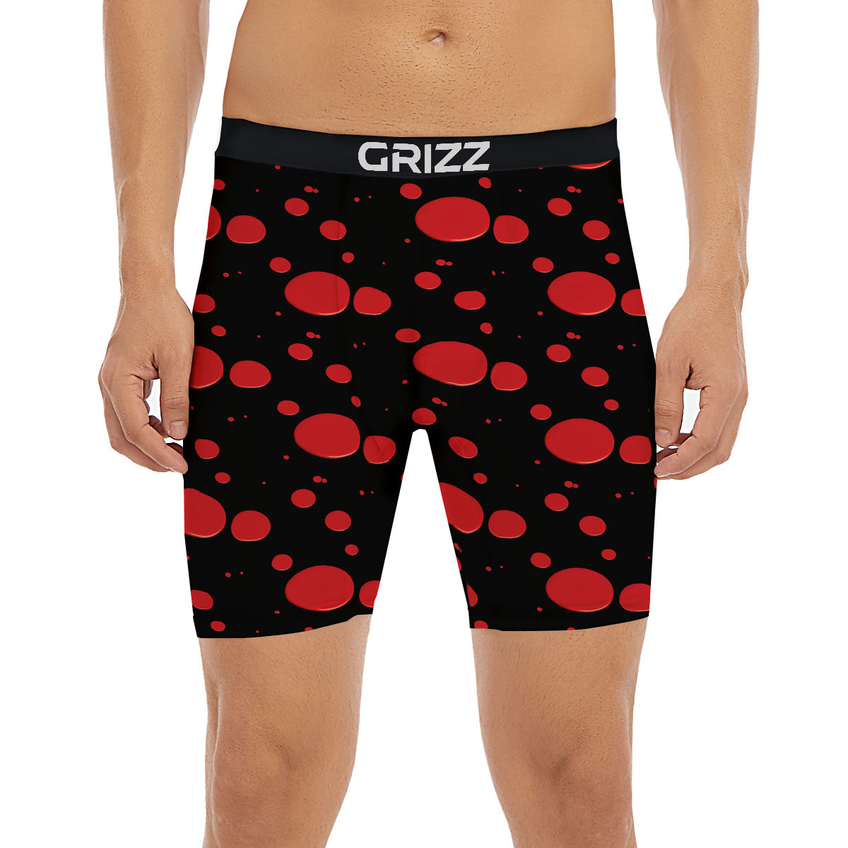 Blood Drop Red Print Pattern Boxer Briefs-grizzshop