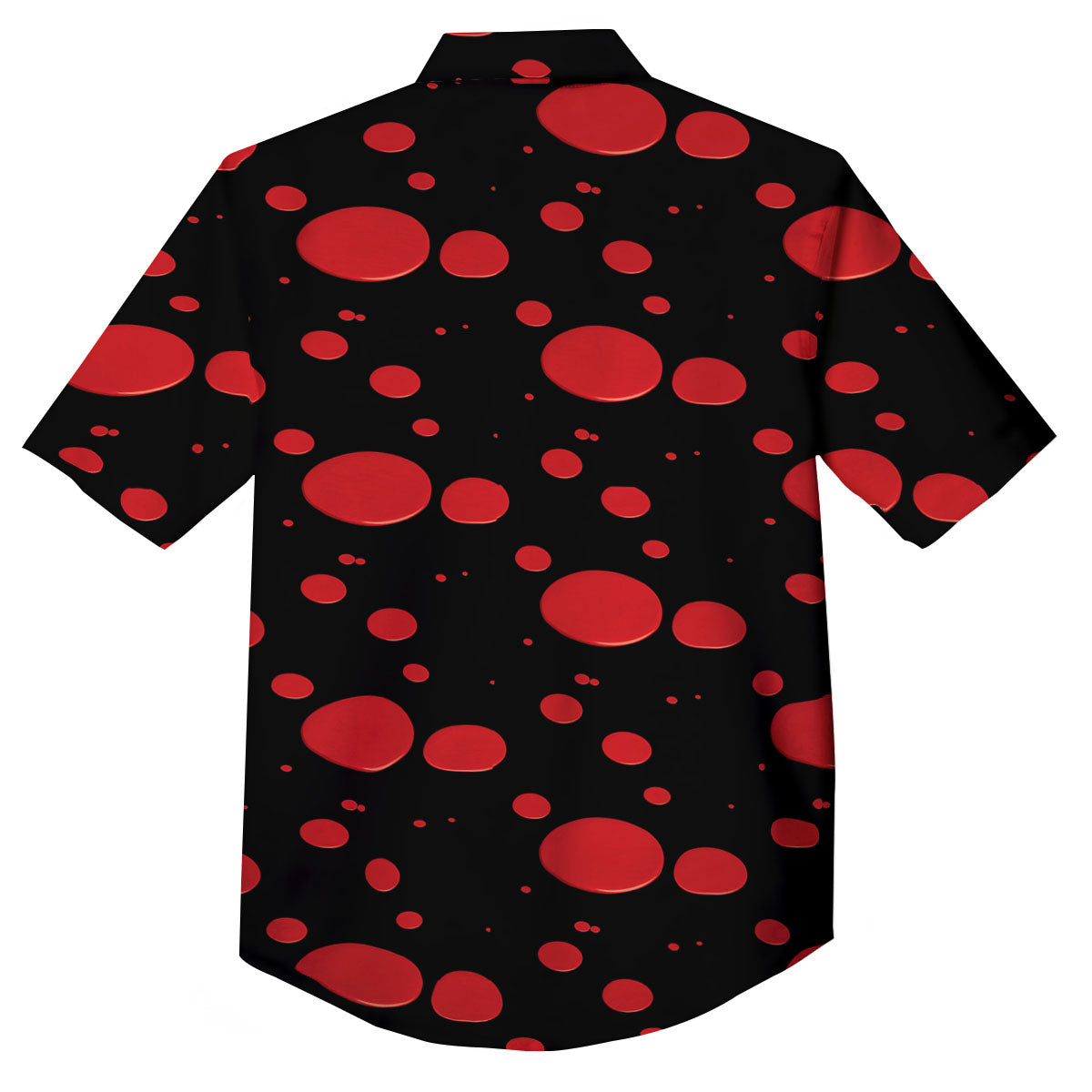 Blood Drop Red Print Pattern Button Up Shirt-grizzshop