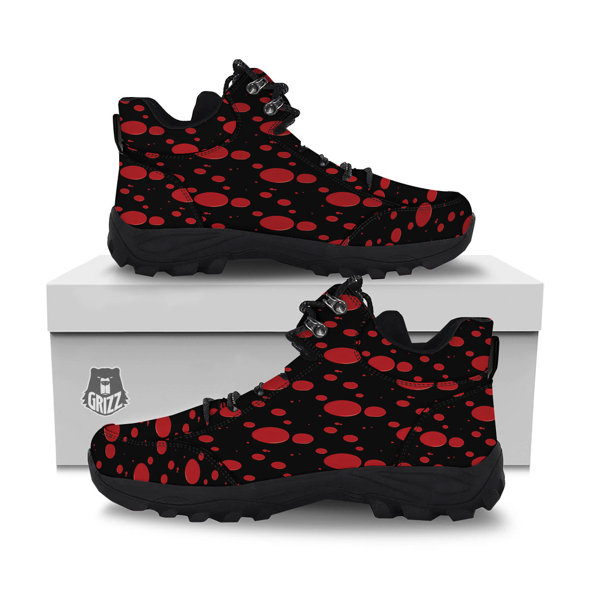 Blood Drop Red Print Pattern Hiking Shoes-grizzshop
