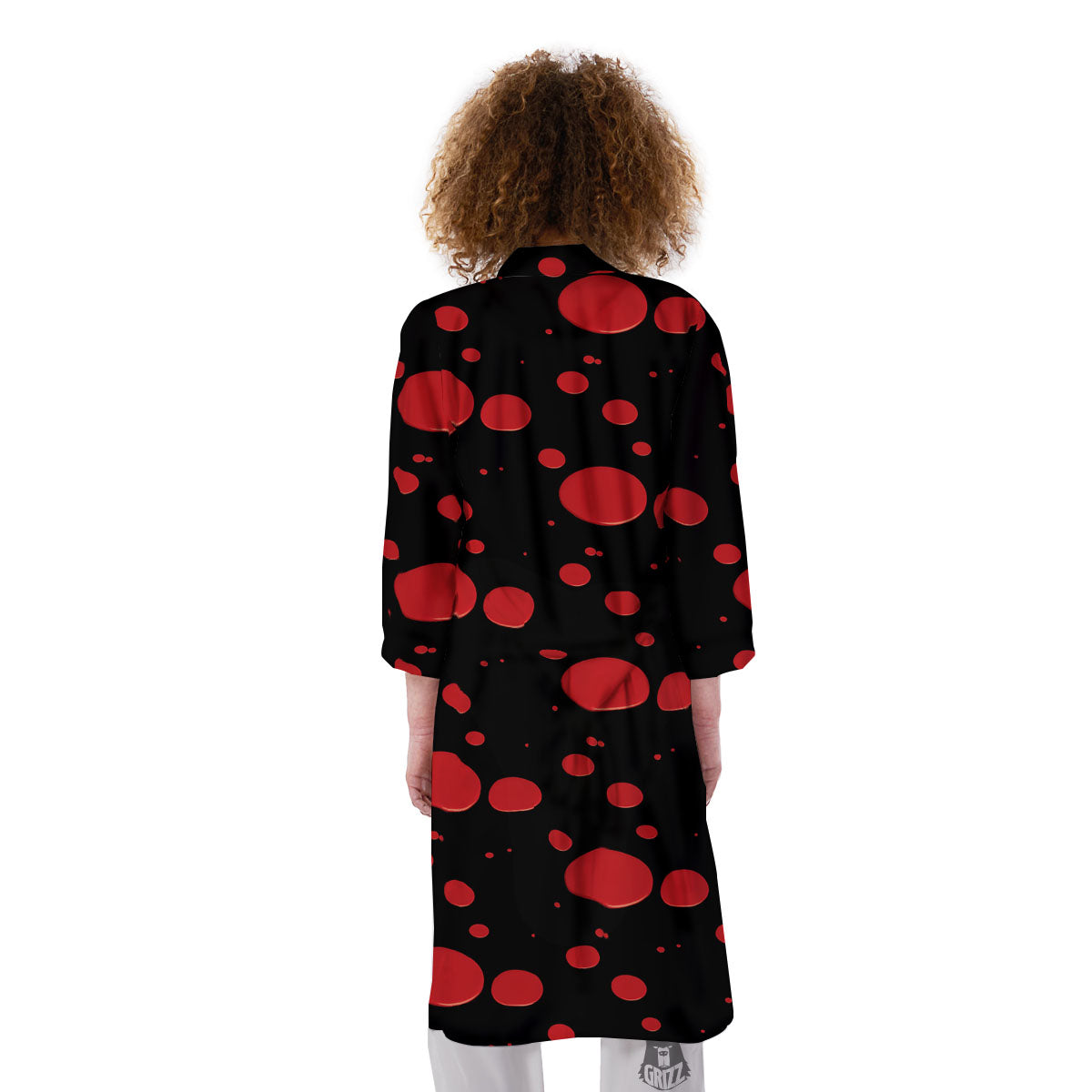 Blood Drop Red Print Pattern Kimono-grizzshop