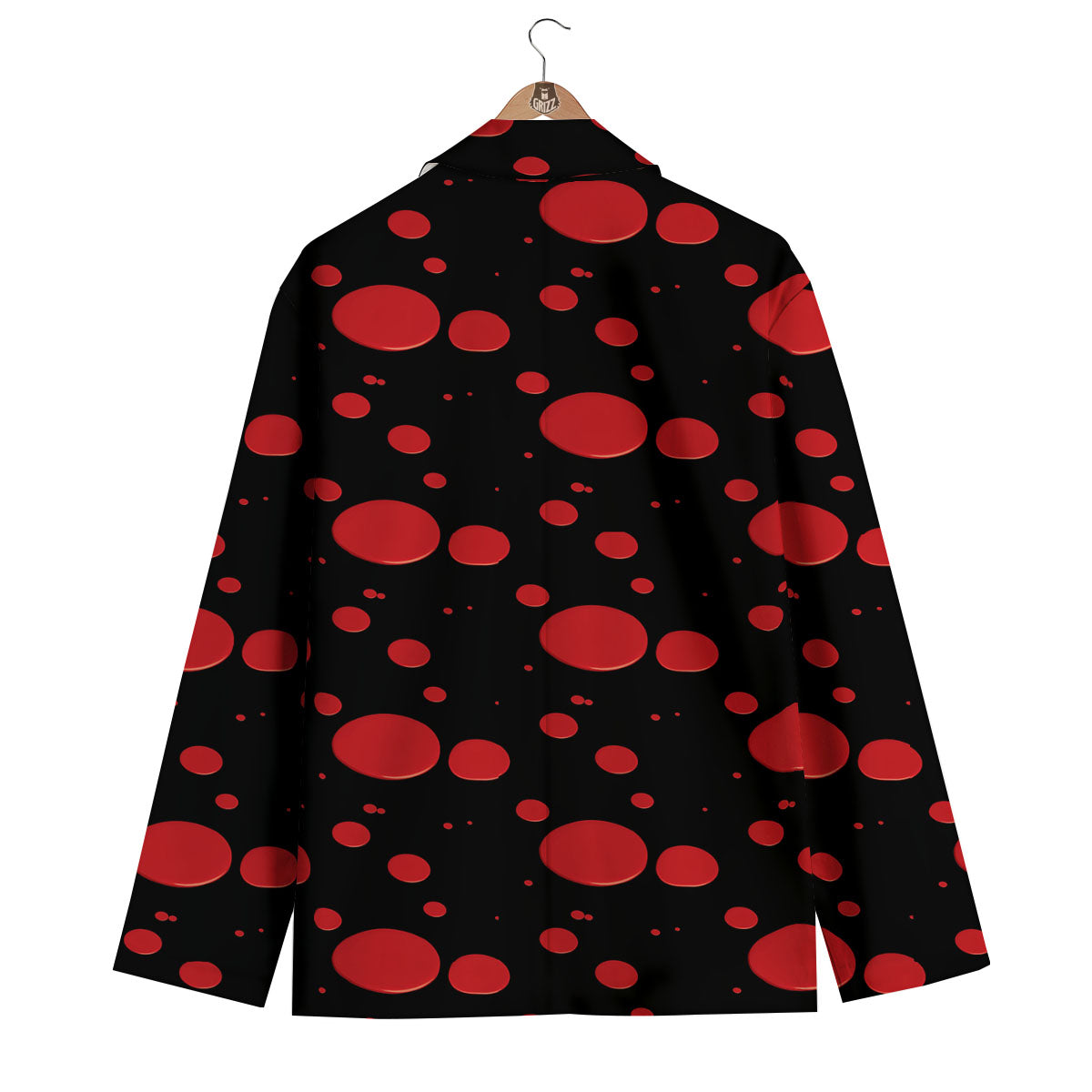 Blood Drop Red Print Pattern Men's Blazer-grizzshop