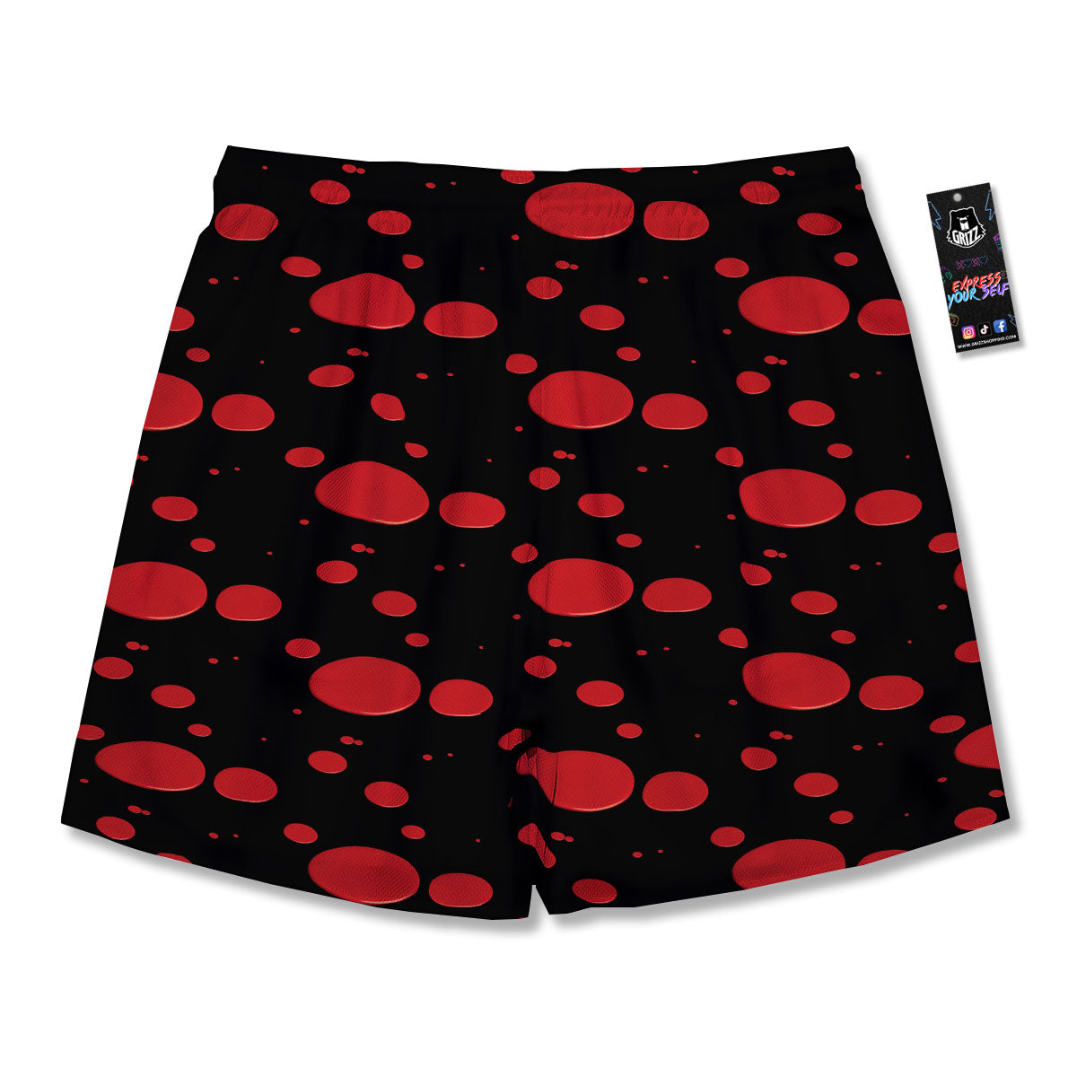 Blood Drop Red Print Pattern Men's Running Shorts-grizzshop