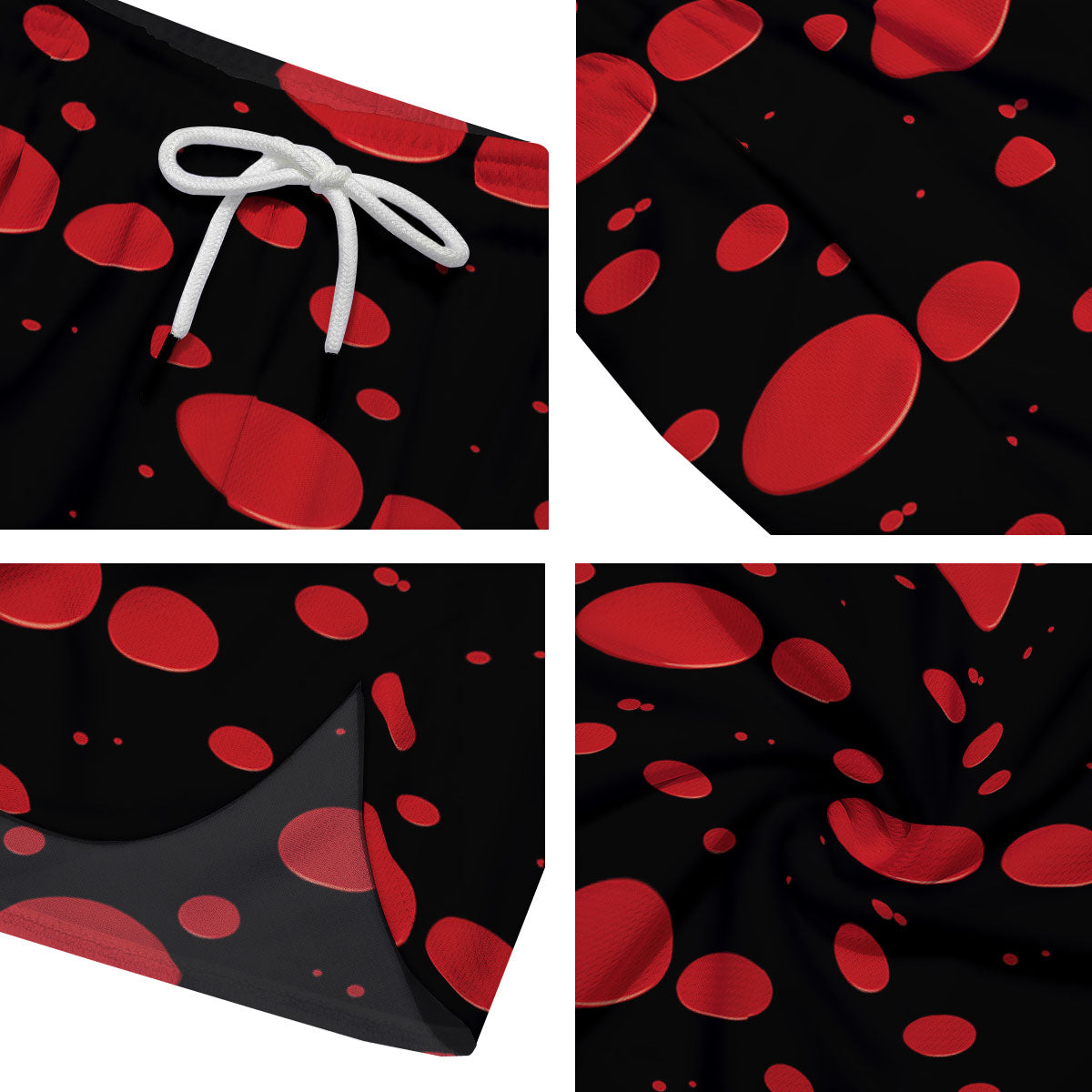 Blood Drop Red Print Pattern Men's Running Shorts-grizzshop