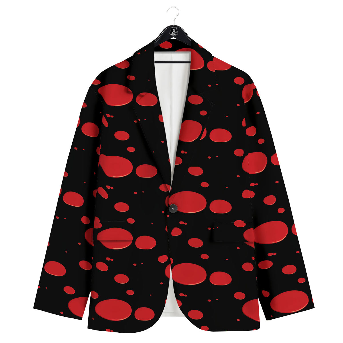 Blood Drop Red Print Pattern Men's Sport Coat-grizzshop