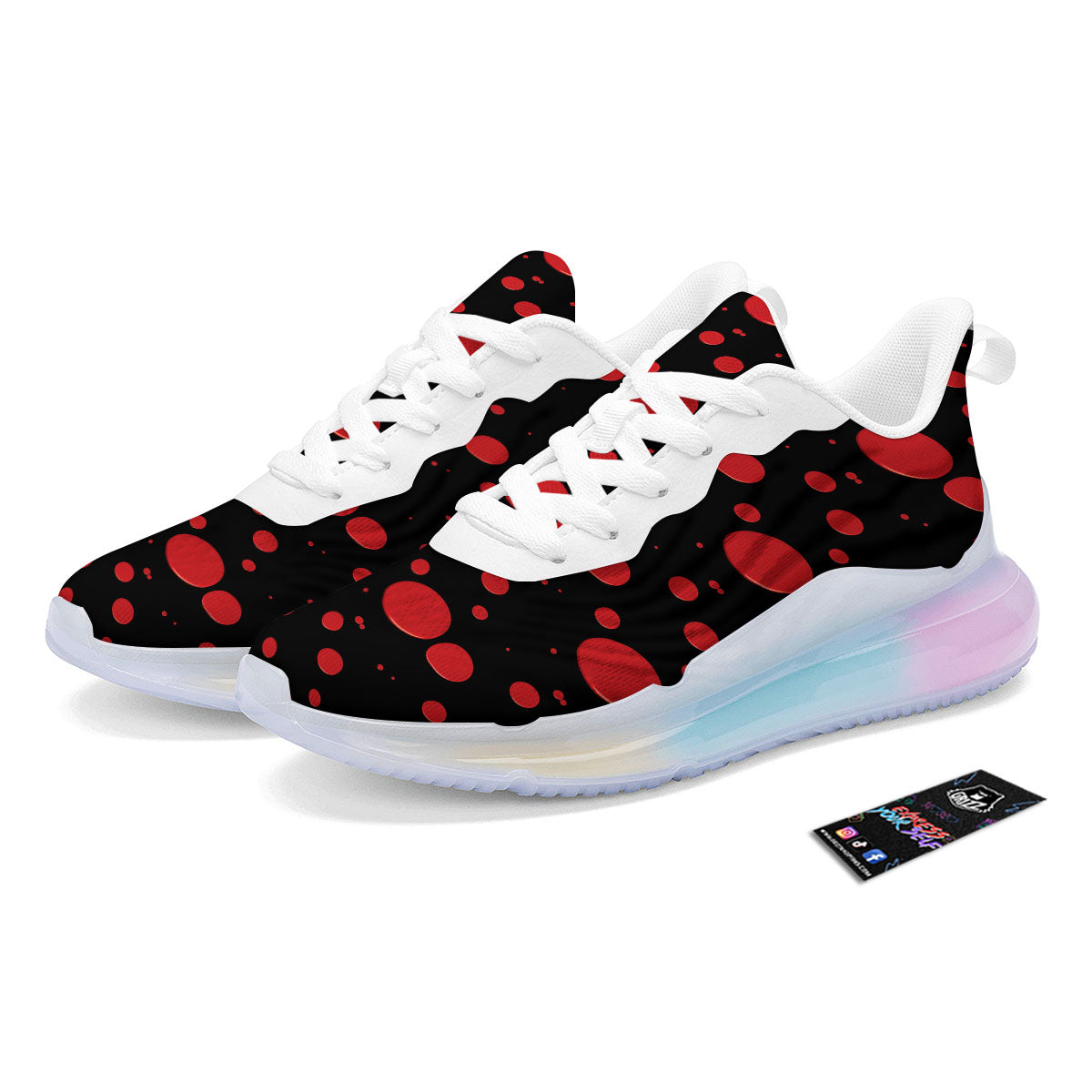 Blood Drop Red Print Pattern Running Sneakers-grizzshop