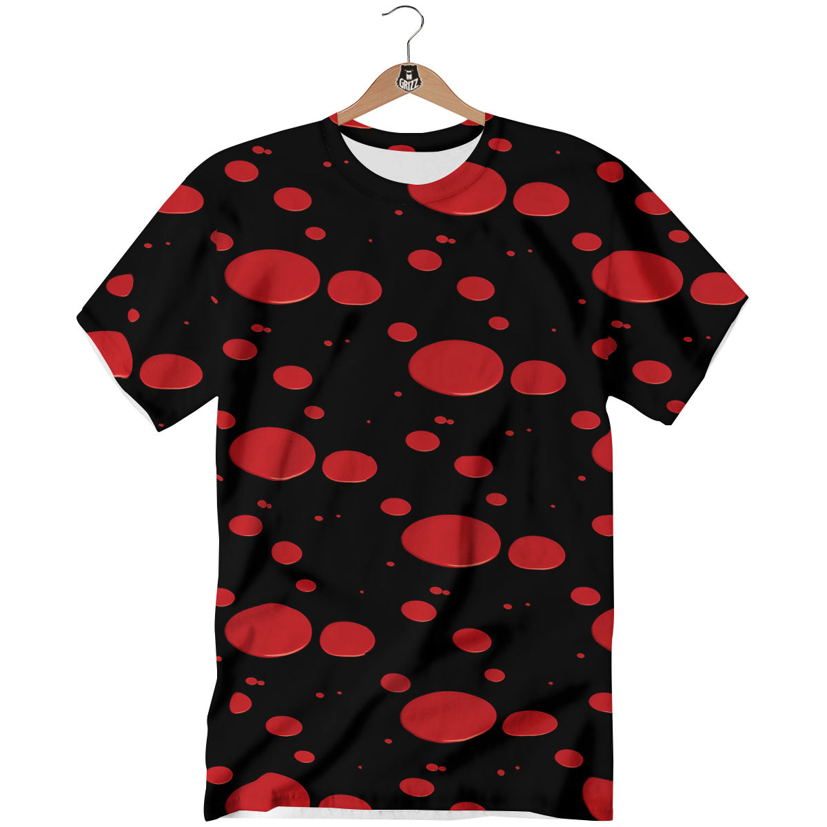 Blood Drop Red Print Pattern T-Shirt-grizzshop
