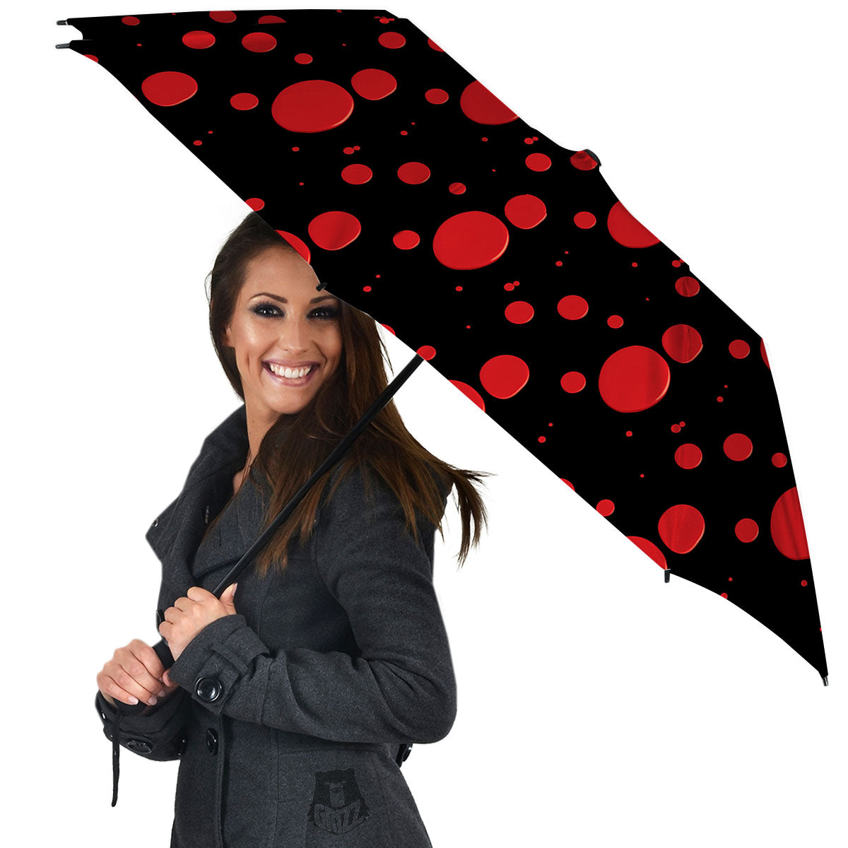 Blood Drop Red Print Pattern Umbrella-grizzshop