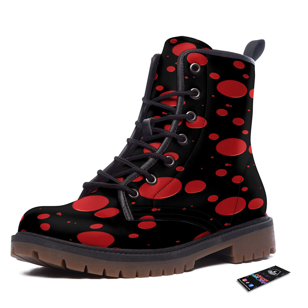 Blood Drop Red Print Pattern Work Boots-grizzshop