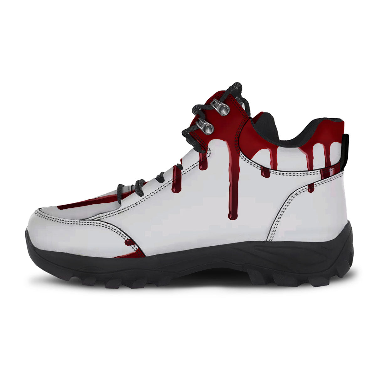 Blood Flowing Red Print Hiking Shoes-grizzshop