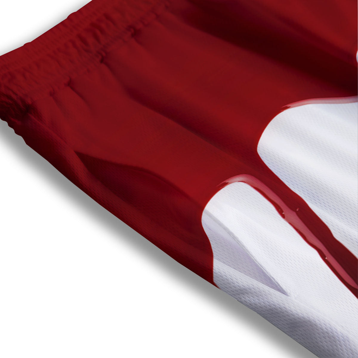Blood Flowing Red Print Mesh Shorts