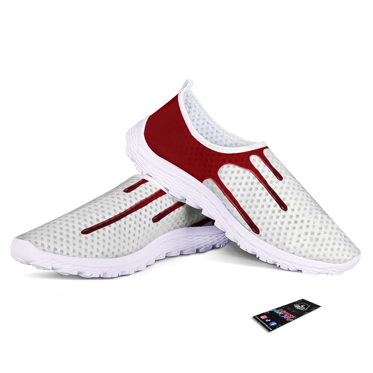 Blood Flowing Red Print Nurse Shoes-grizzshop