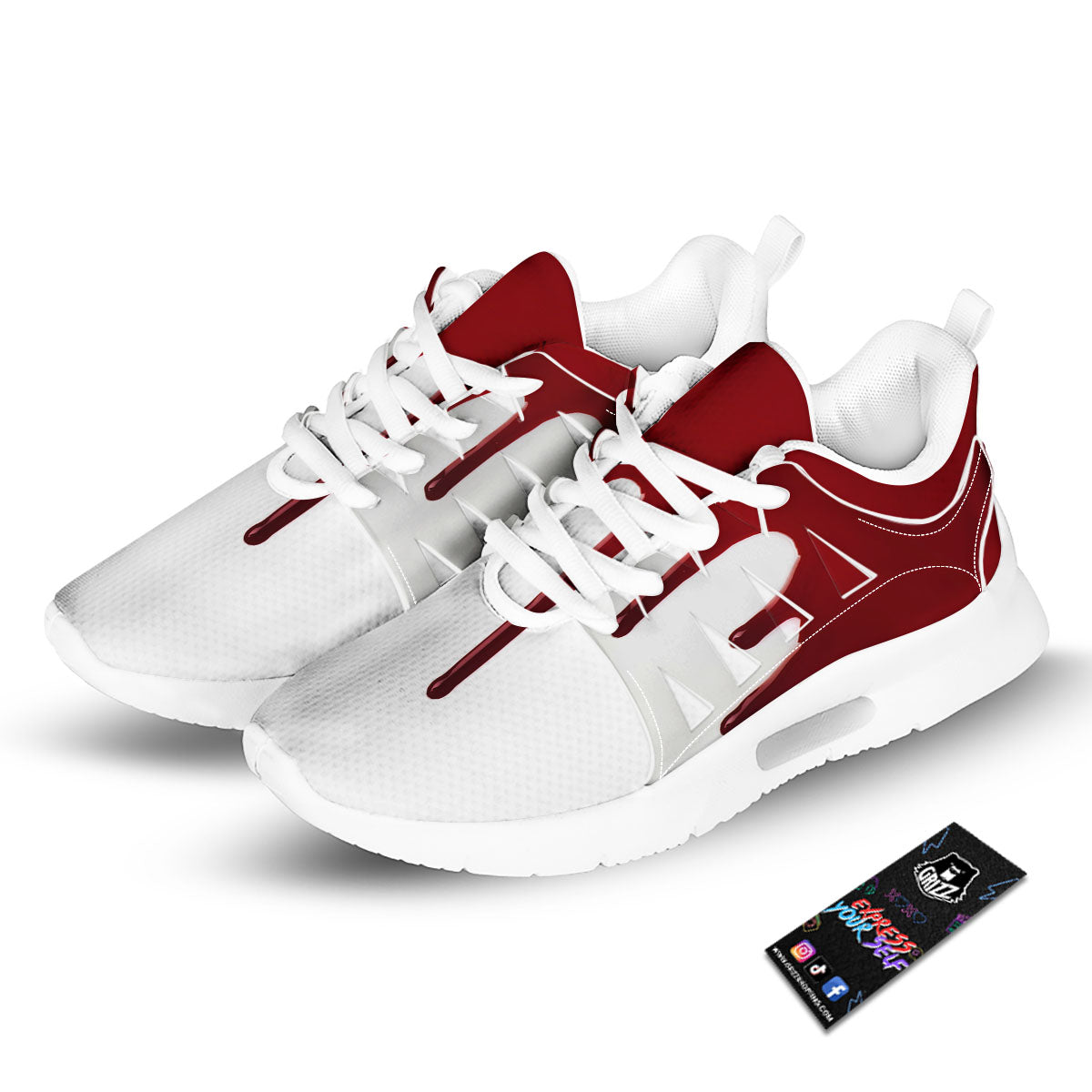 Blood Flowing Red Print Tennis Shoes-grizzshop