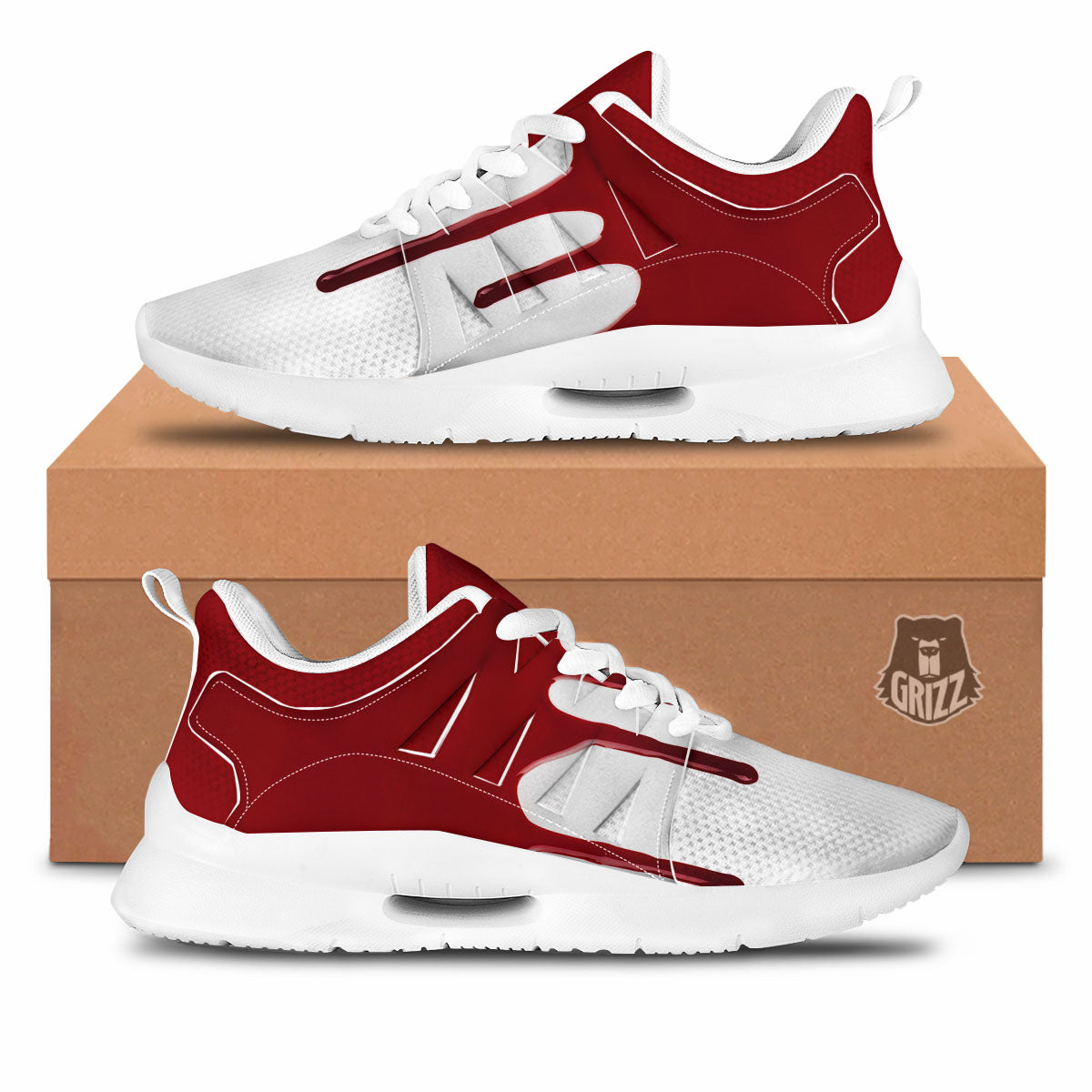 Blood Flowing Red Print Tennis Shoes-grizzshop