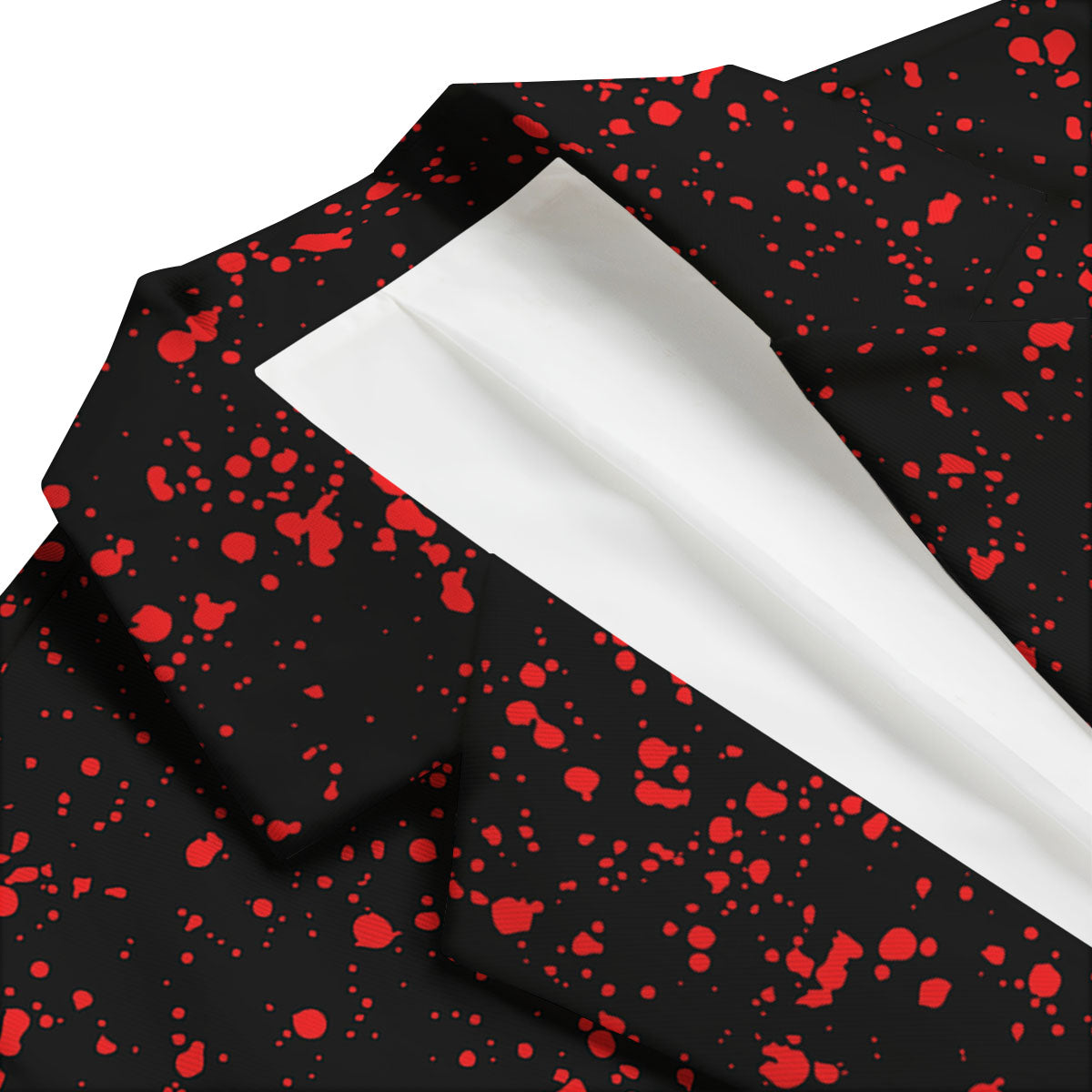 Blood Red Print Pattern Men's Blazer-grizzshop