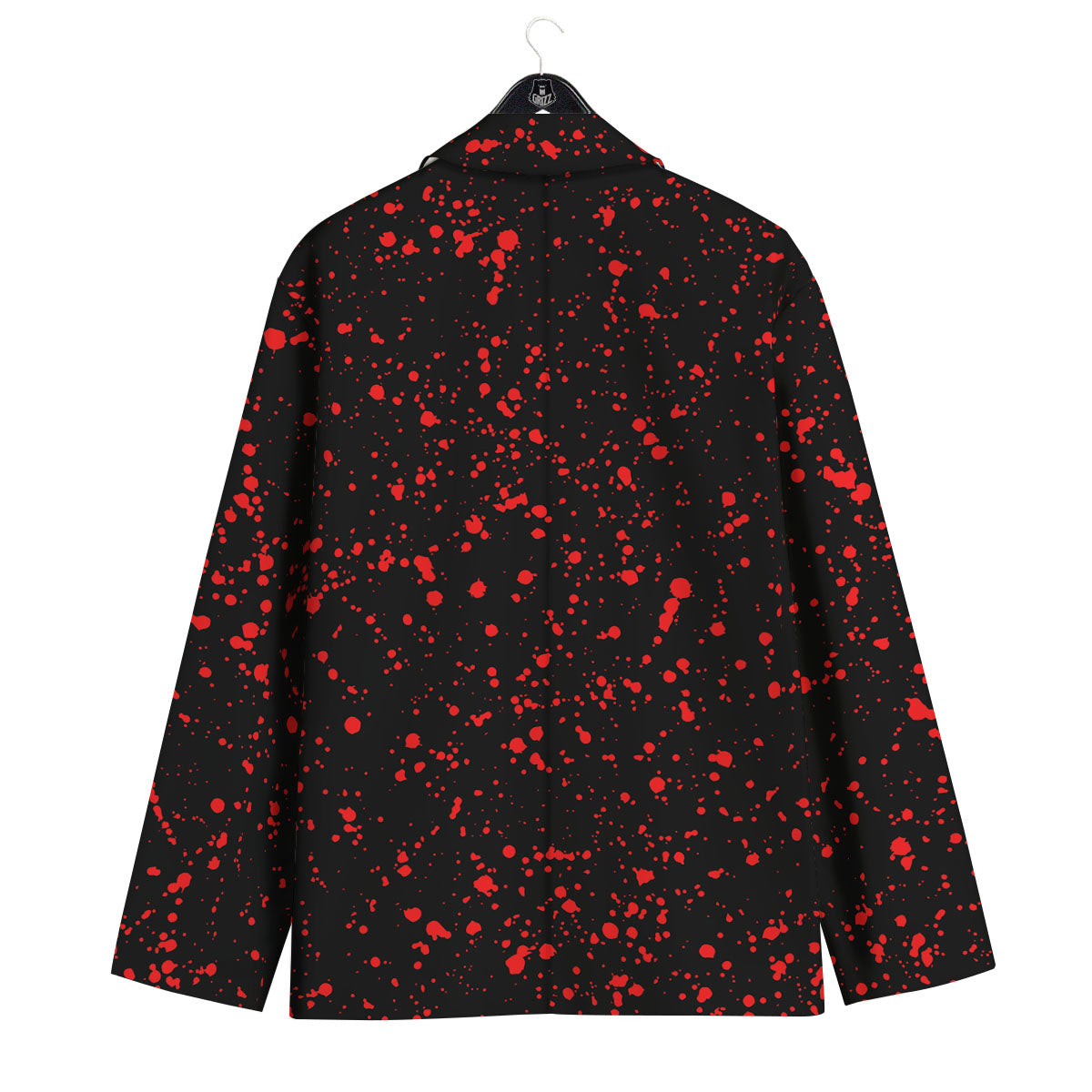 Blood Red Print Pattern Men's Sport Coat-grizzshop