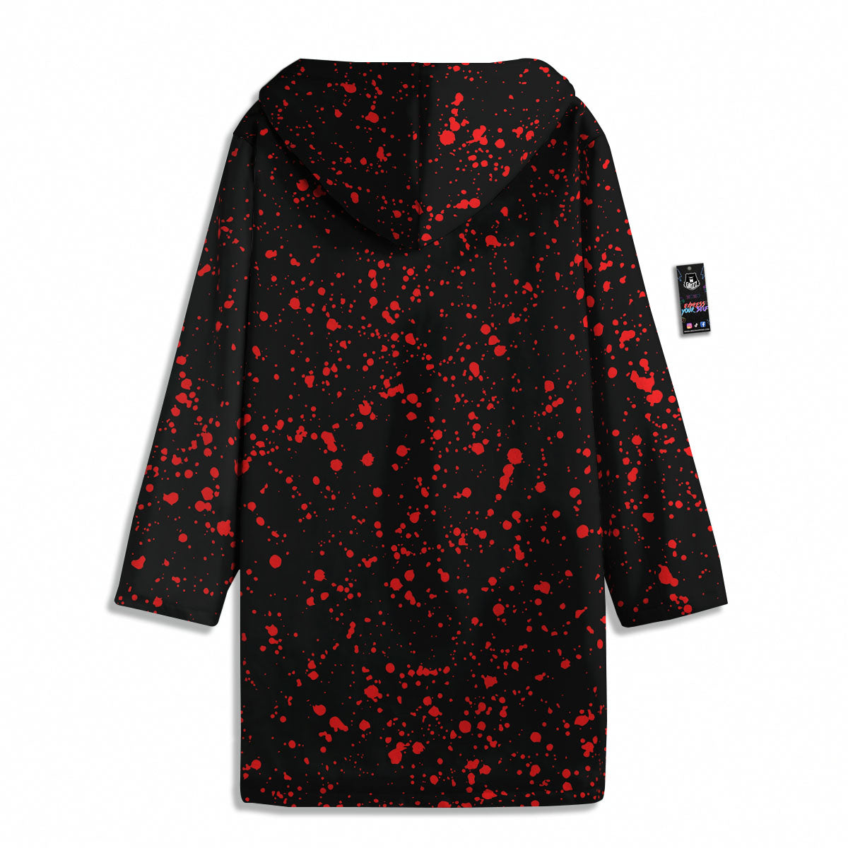 Blood Red Print Pattern Men's Windbreaker Jacket-grizzshop