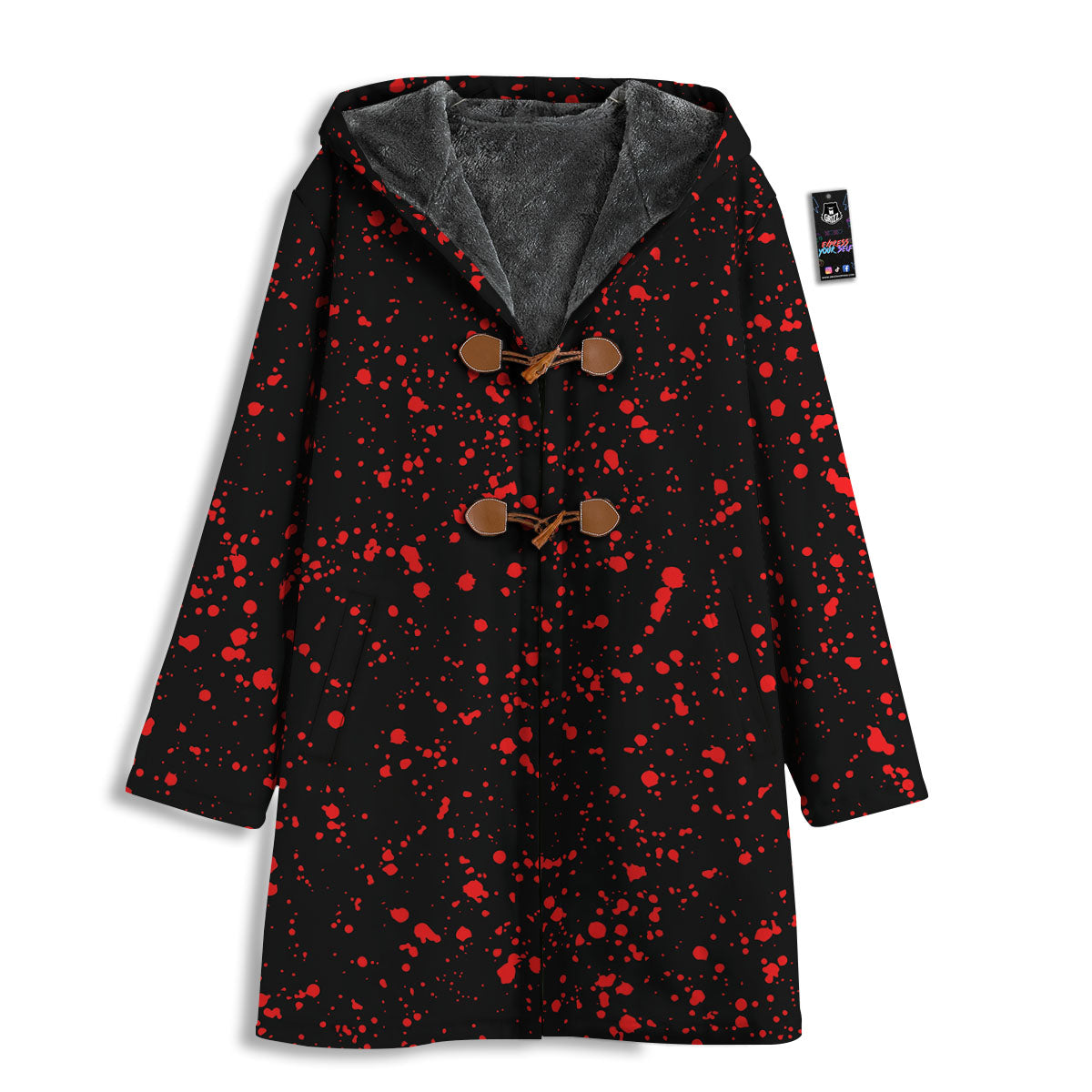 Blood Red Print Pattern Men's Windbreaker Jacket-grizzshop