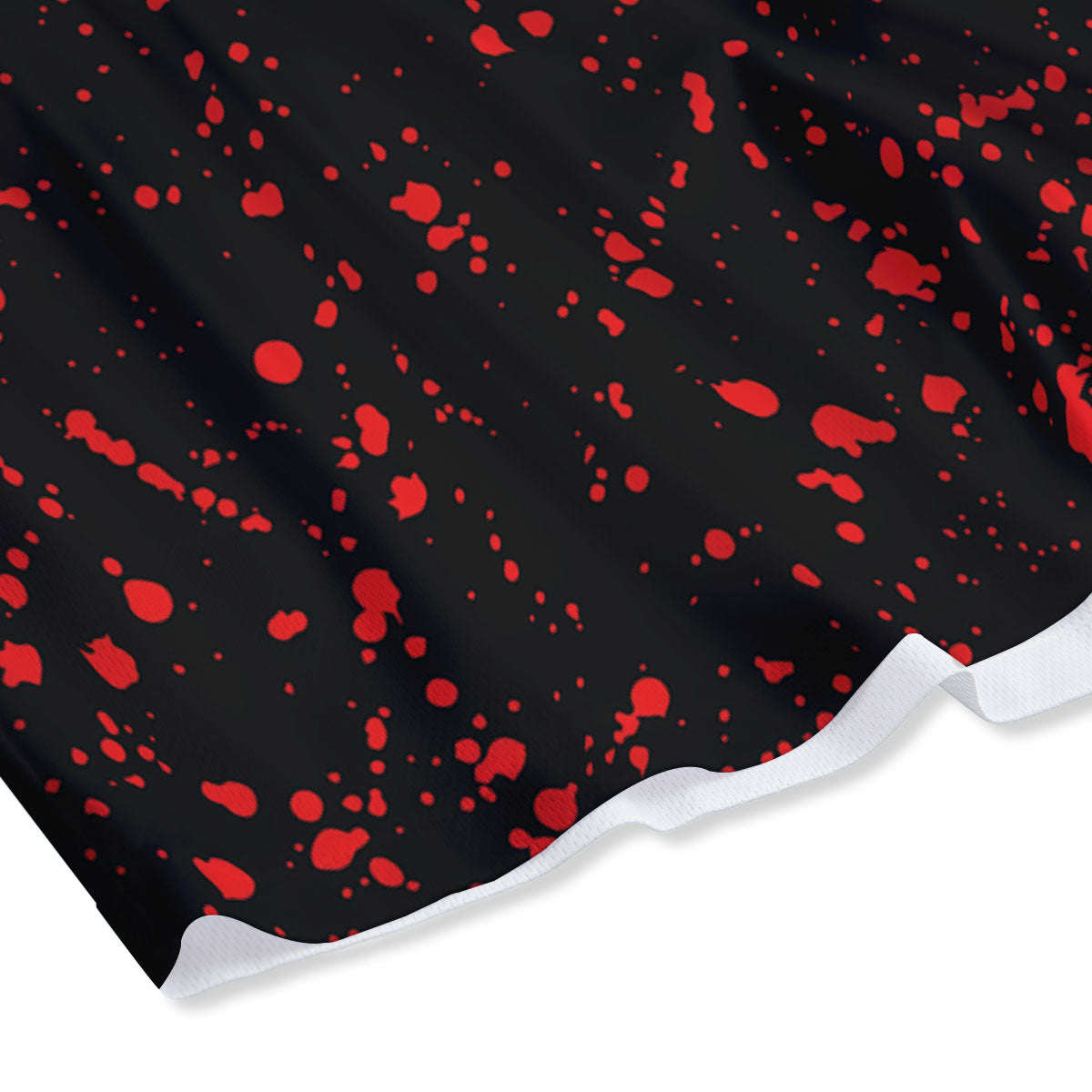 Blood Red Print Pattern Mesh Shorts