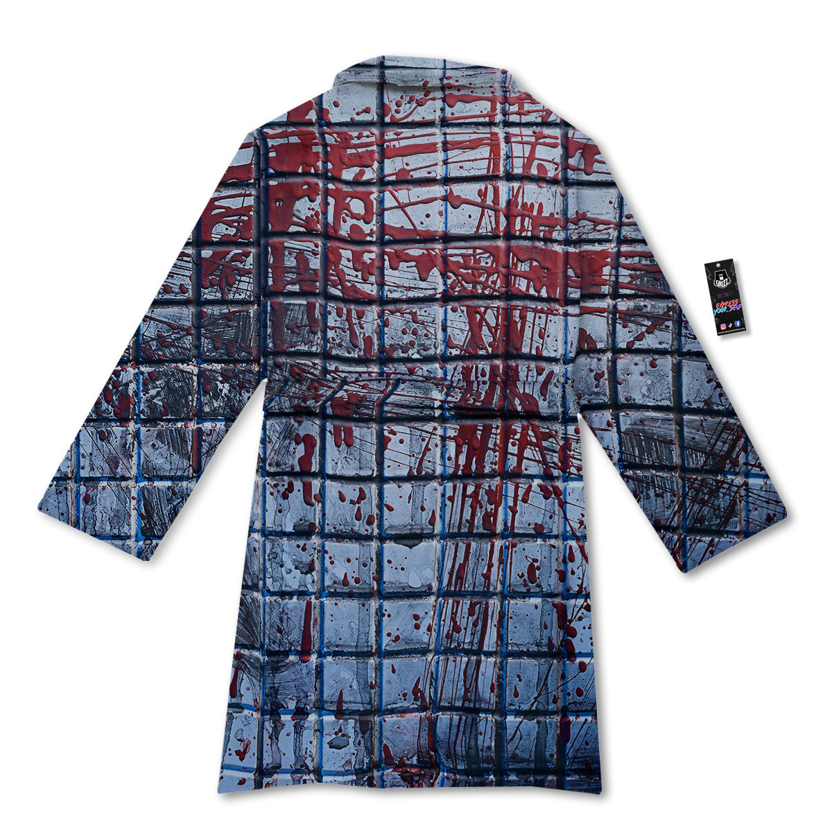 Blood Room Bloody Print Bathrobe-grizzshop