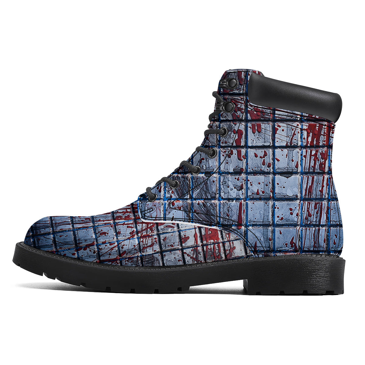 Blood Room Bloody Print Boots-grizzshop