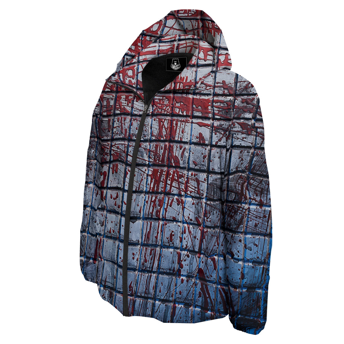 Blood Room Bloody Print Down Jacket-grizzshop