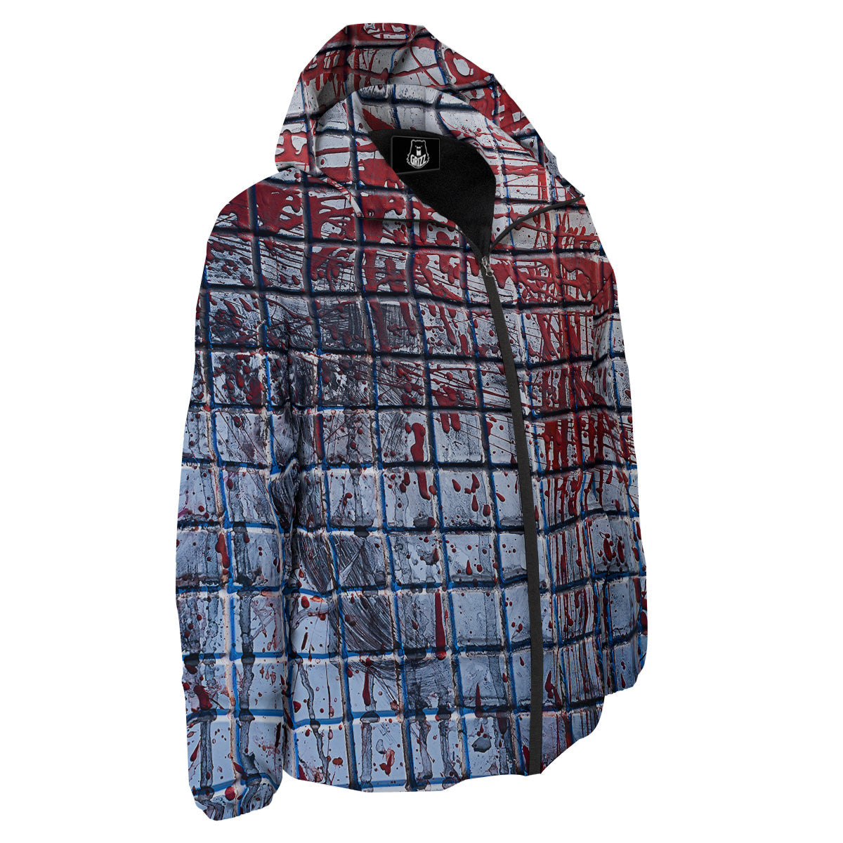 Blood Room Bloody Print Down Jacket-grizzshop